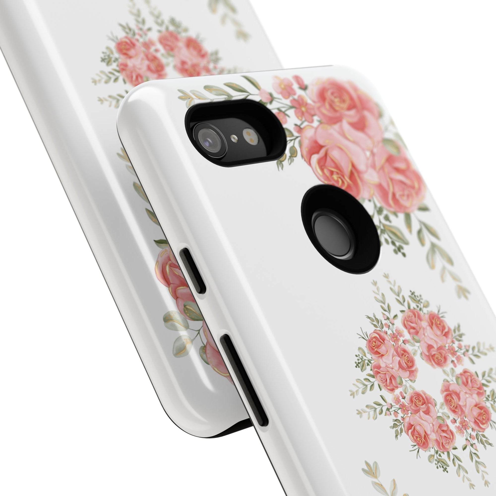 Floral Phone Case, Tough iPhone Case, Rose Design Case, Gift for Her, Floral Phone Cover