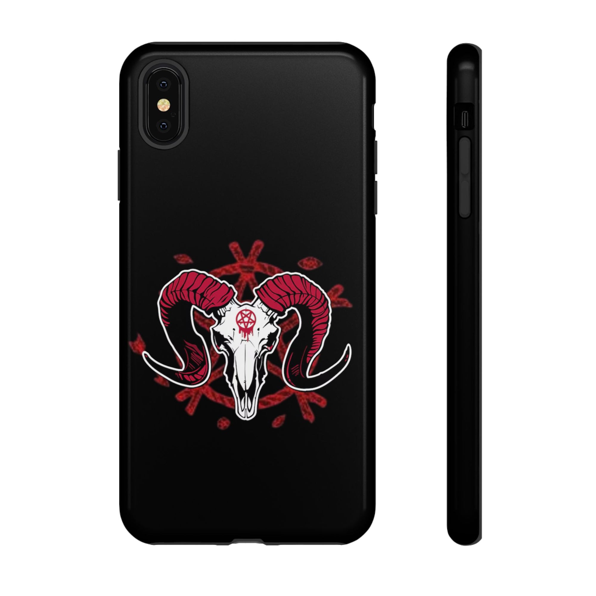 Tough Cases: Dark Aesthetic Phone Case, Gothic Phone Cover, Unique Gift for Him, Occult Design, Animal Skull Artwork, Halloween Decor