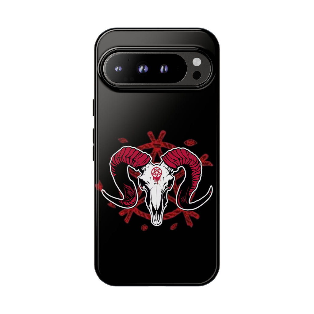 Tough Cases: Dark Aesthetic Phone Case, Gothic Phone Cover, Unique Gift for Him, Occult Design, Animal Skull Artwork, Halloween Decor