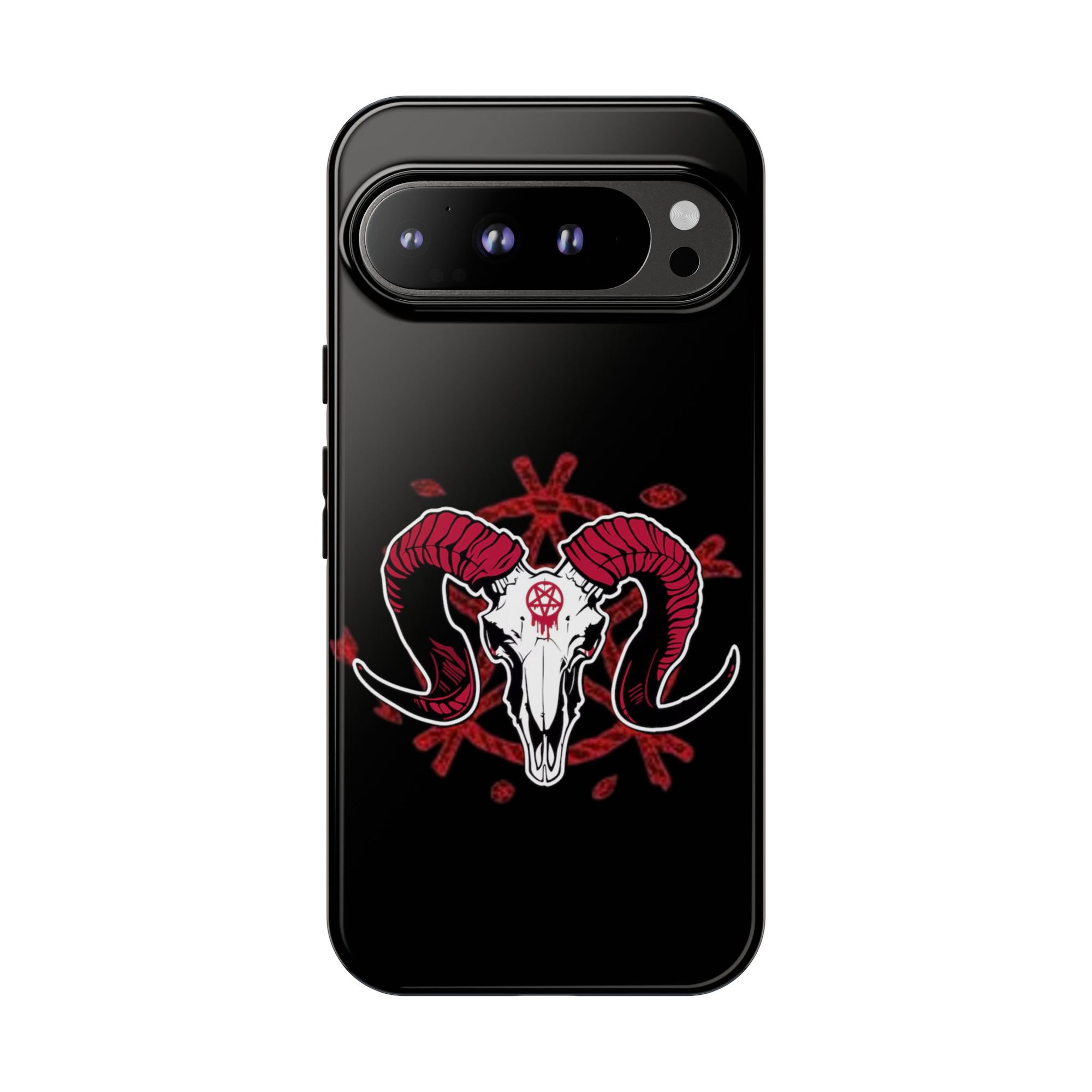 Tough Cases: Dark Aesthetic Phone Case, Gothic Phone Cover, Unique Gift for Him, Occult Design, Animal Skull Artwork, Halloween Decor