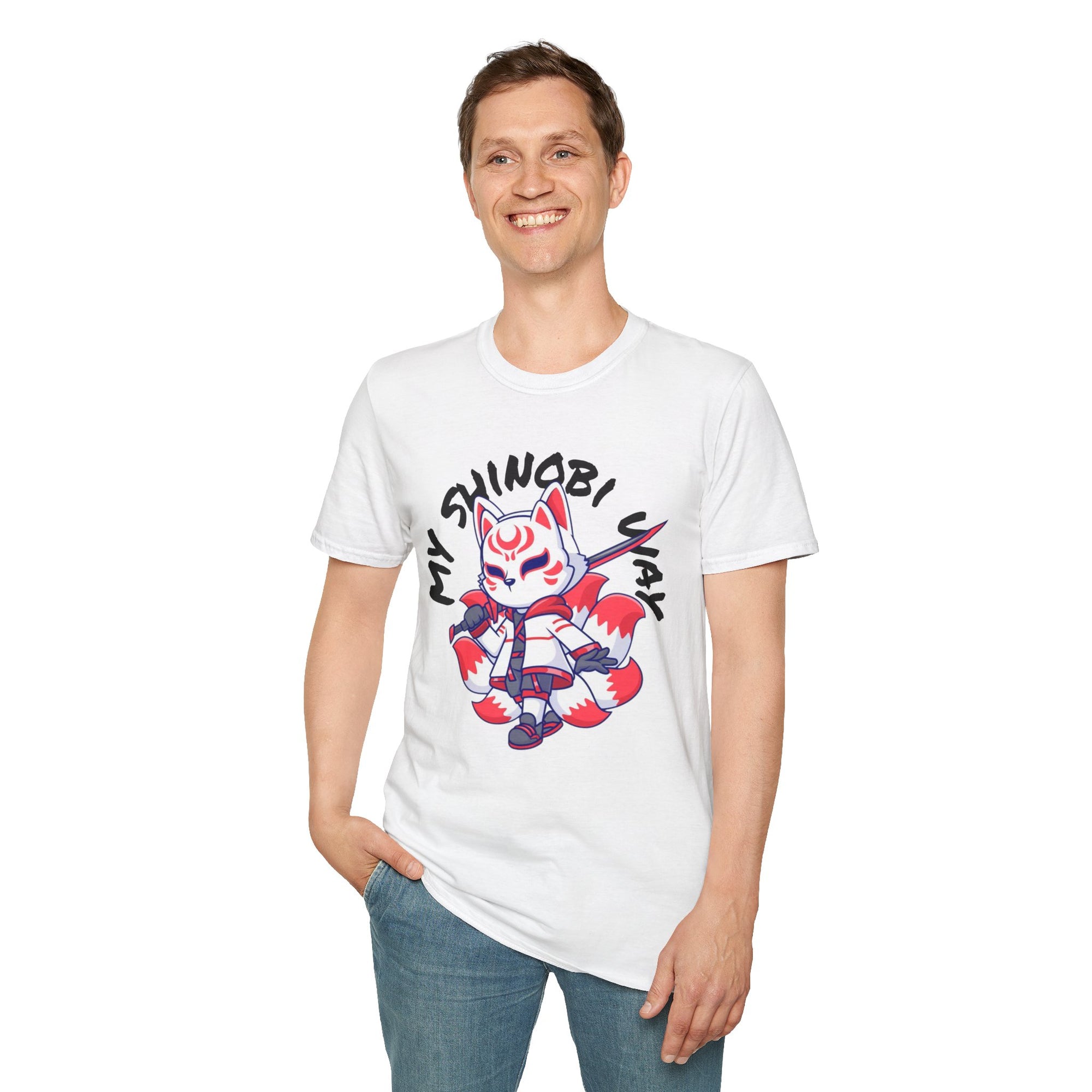 Unisex Anime T-Shirt - 'My Shinobi Pal' Graphic Tee, Comfortable Streetwear, Gift for Anime Lovers, Casual Wear, Stylish Outfit
