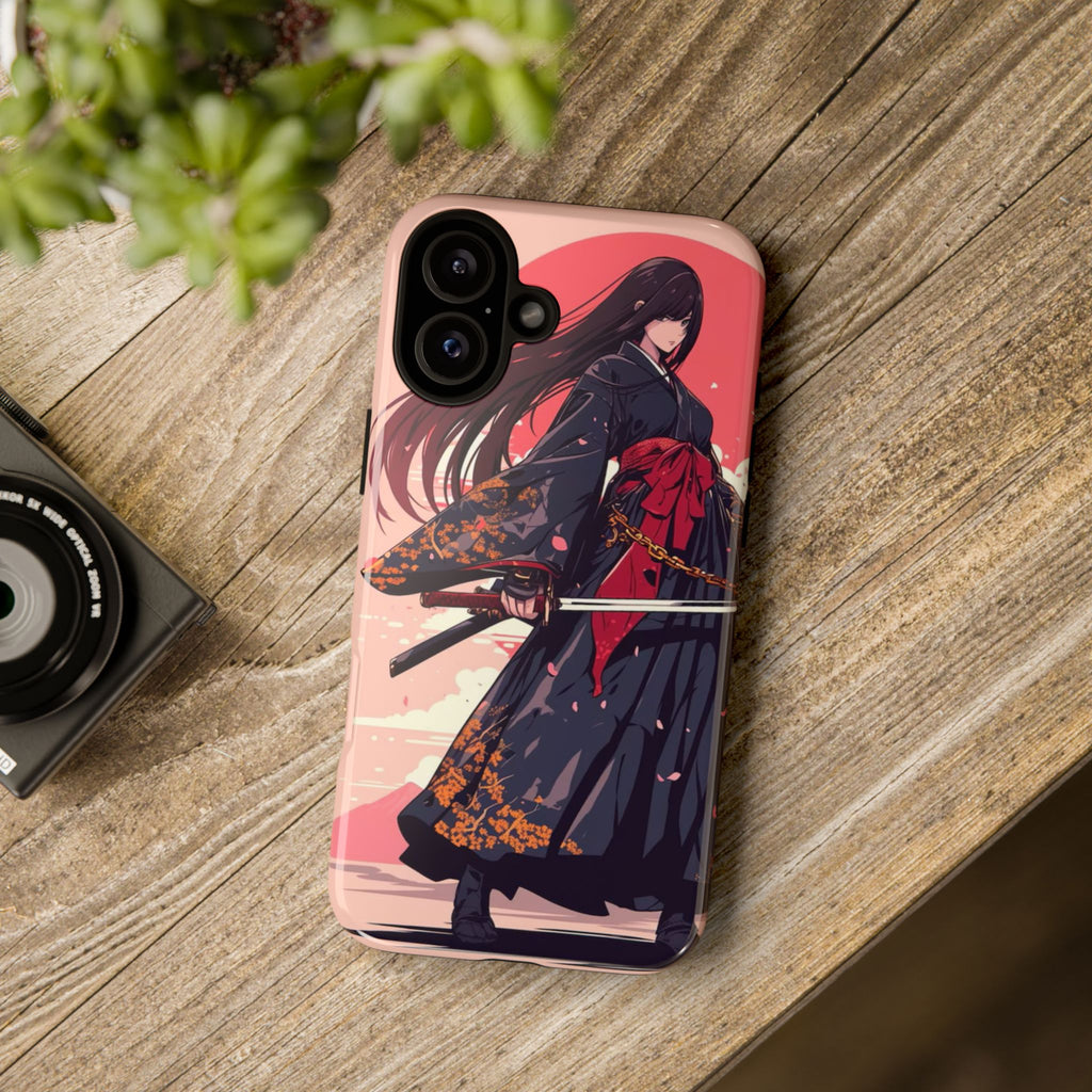 Stylish Phone Case with Warrior Design, Tough Phone Cover for Anime Lovers, Gift for Gamers, Cute Phone Accessories, Unique Tech Gifts