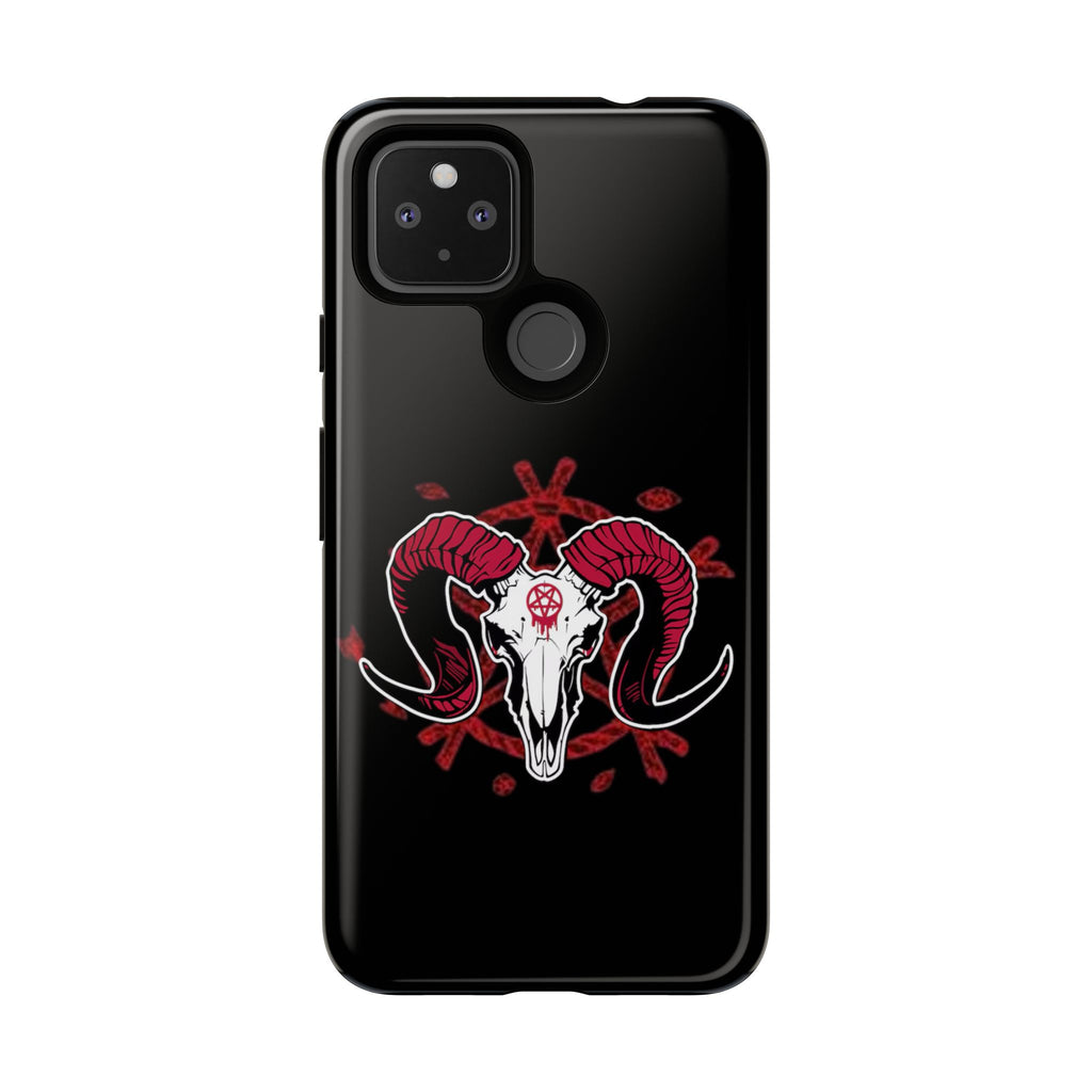 Tough Cases: Dark Aesthetic Phone Case, Gothic Phone Cover, Unique Gift for Him, Occult Design, Animal Skull Artwork, Halloween Decor