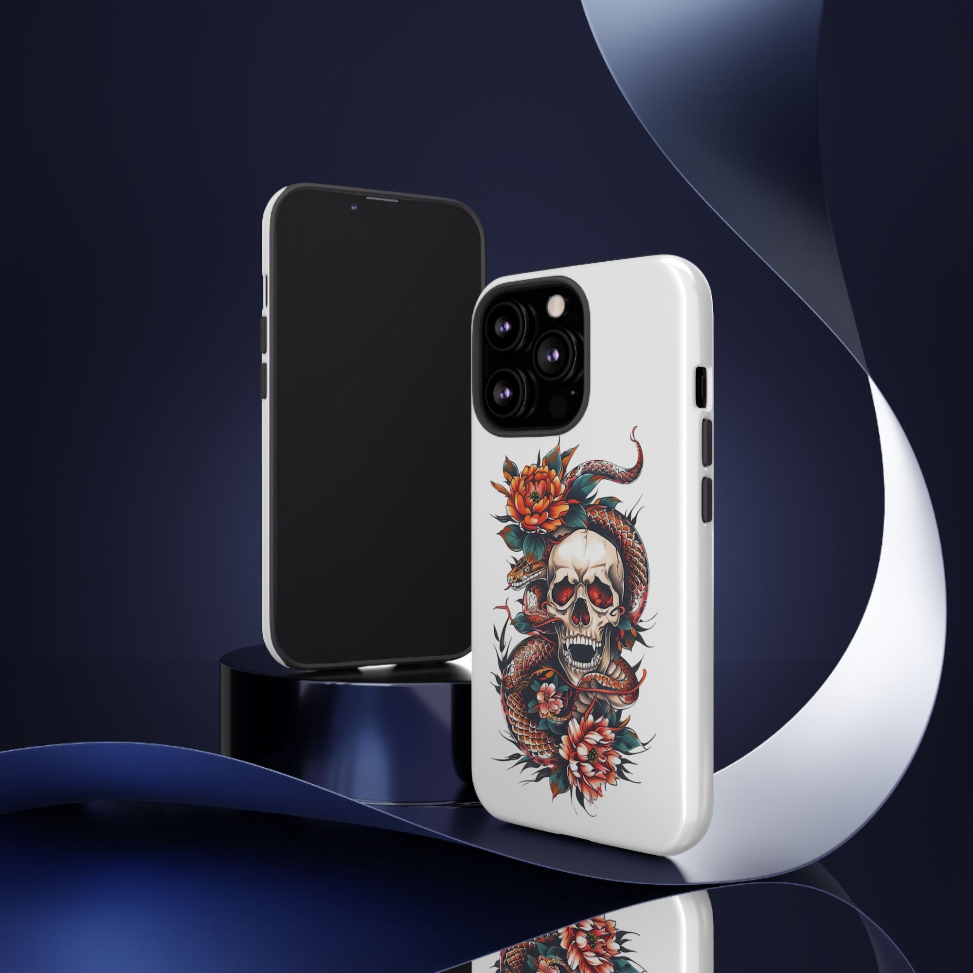 Tough Cases: Skull and Snake Phone Cases, Edgy Accessories, Alternative Fashion, Quirky Gift Ideas, Gothic Style
