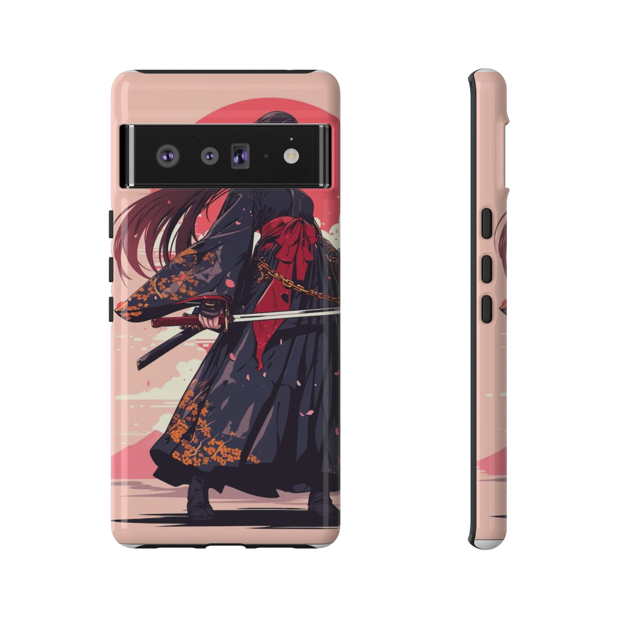 Stylish Phone Case with Warrior Design, Tough Phone Cover for Anime Lovers, Gift for Gamers, Cute Phone Accessories, Unique Tech Gifts