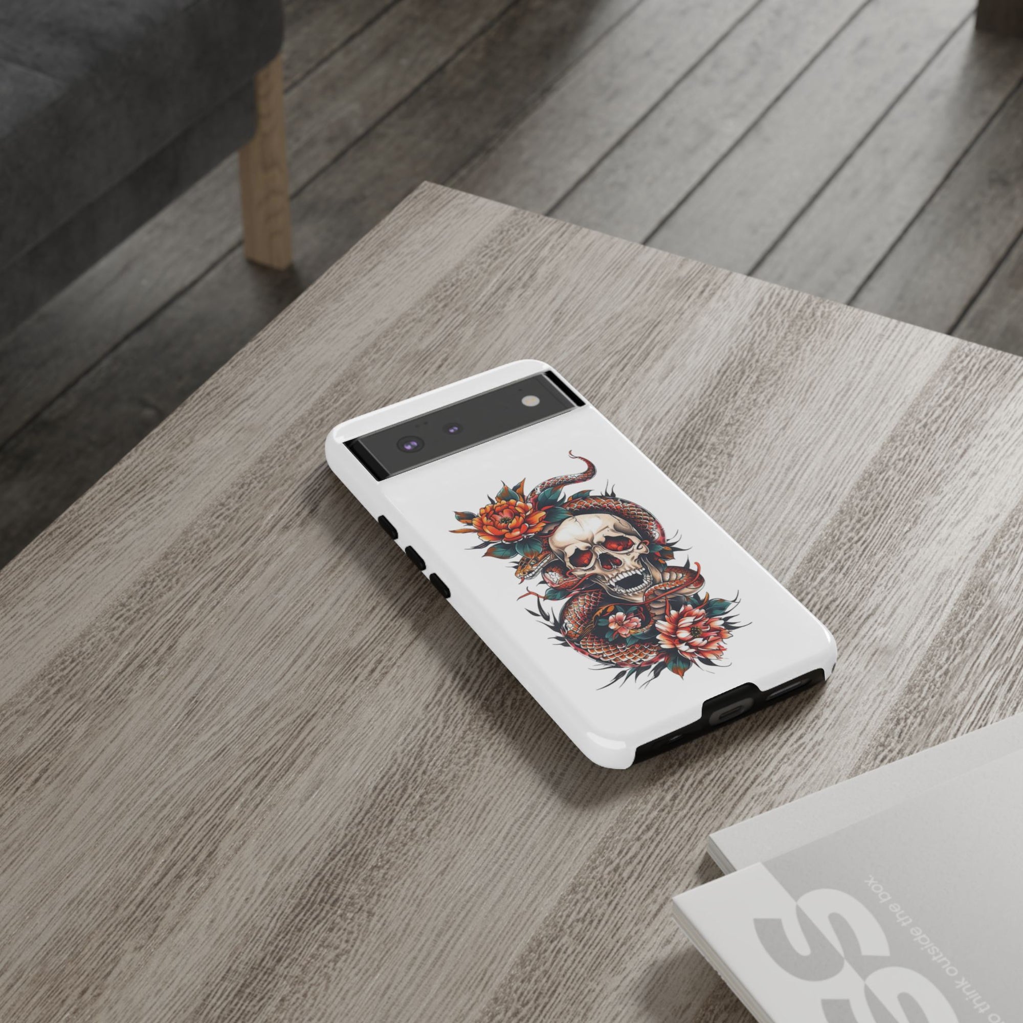 Tough Cases: Skull and Snake Phone Cases, Edgy Accessories, Alternative Fashion, Quirky Gift Ideas, Gothic Style