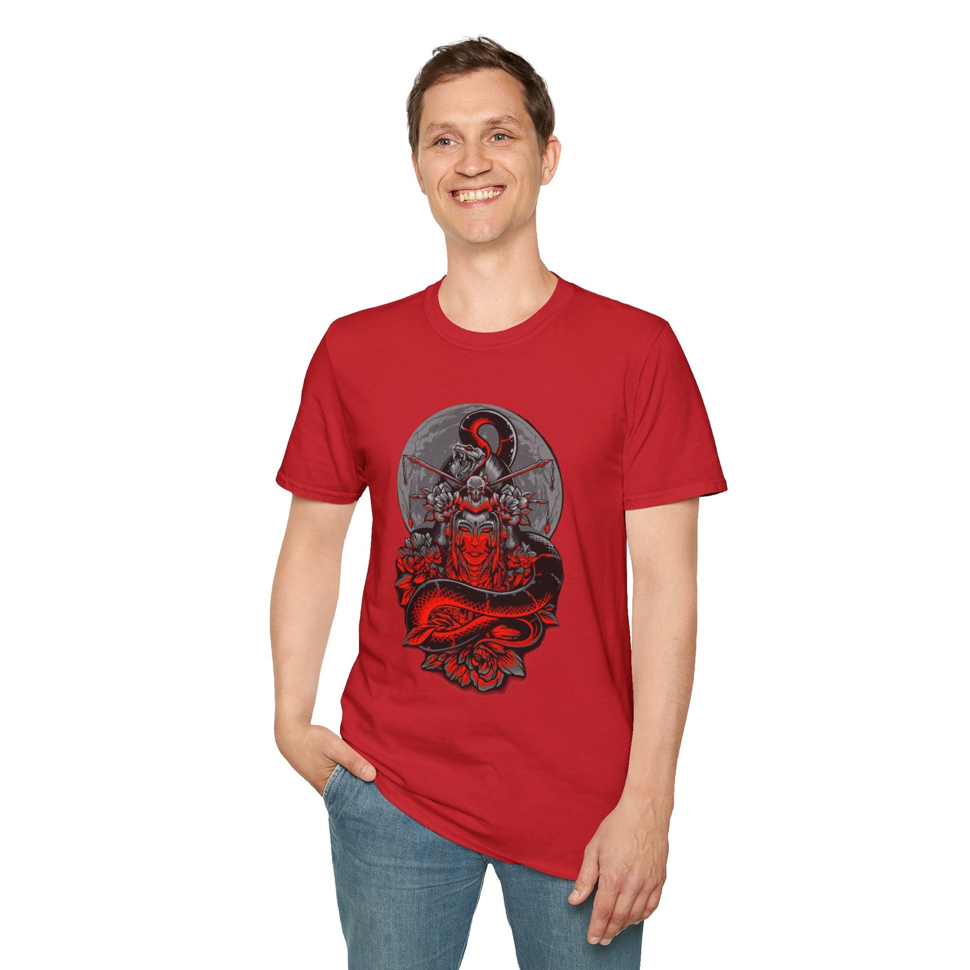 Warrior Spirit Unisex Softstyle T-Shirt, Graphic Tee, Trendy Streetwear, Gifts for Him, Casual Wear, Unique Design