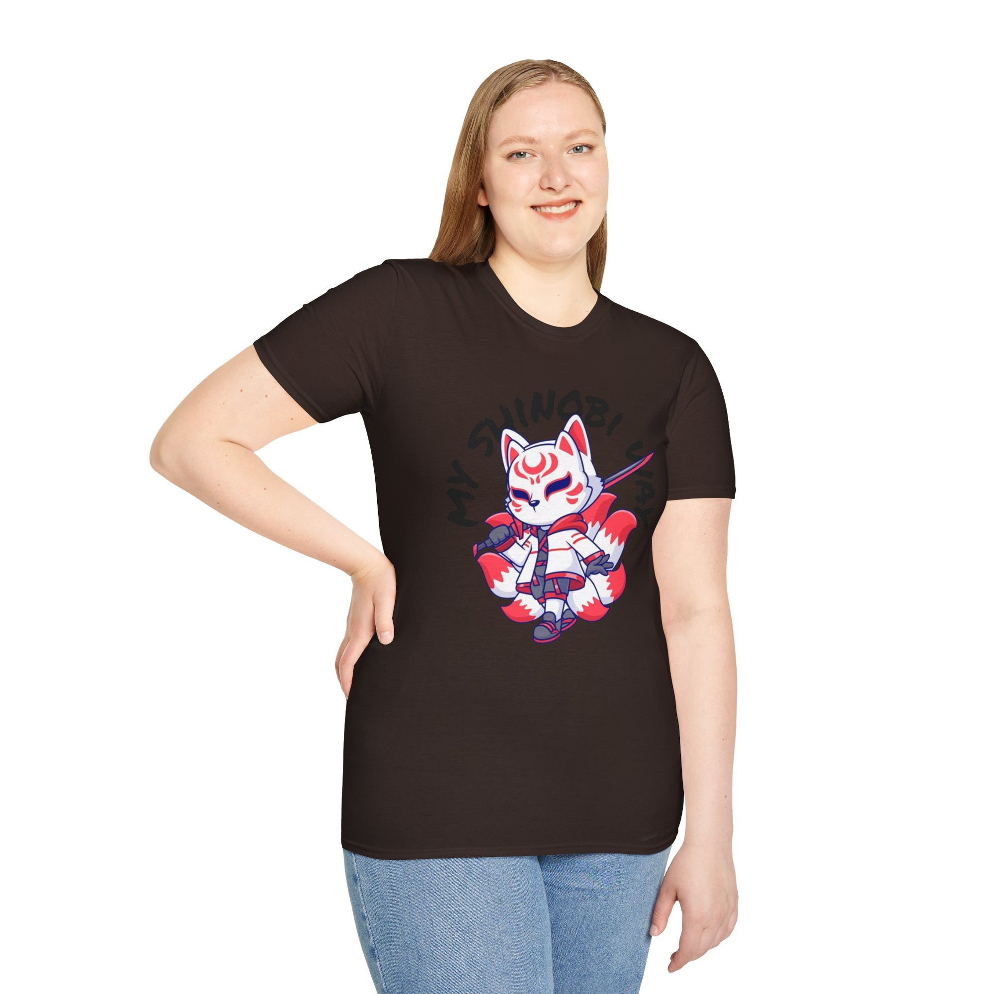 Unisex Anime T-Shirt - 'My Shinobi Pal' Graphic Tee, Comfortable Streetwear, Gift for Anime Lovers, Casual Wear, Stylish Outfit