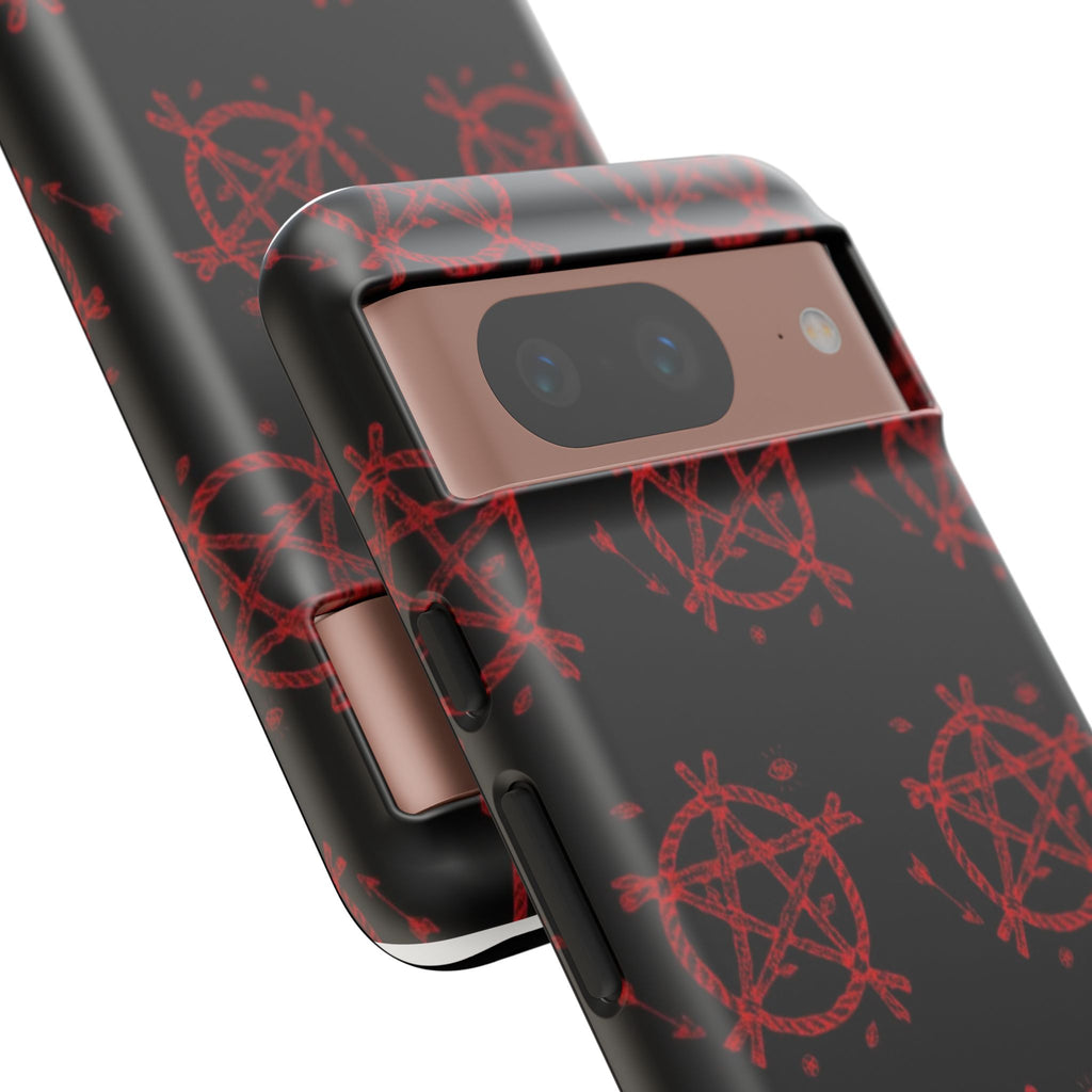 Anarchist iPhone Case, Tough Phone Cover, Punk Style Accessory, Unique Gift for Rebels, Goth Aesthetic Phone Case