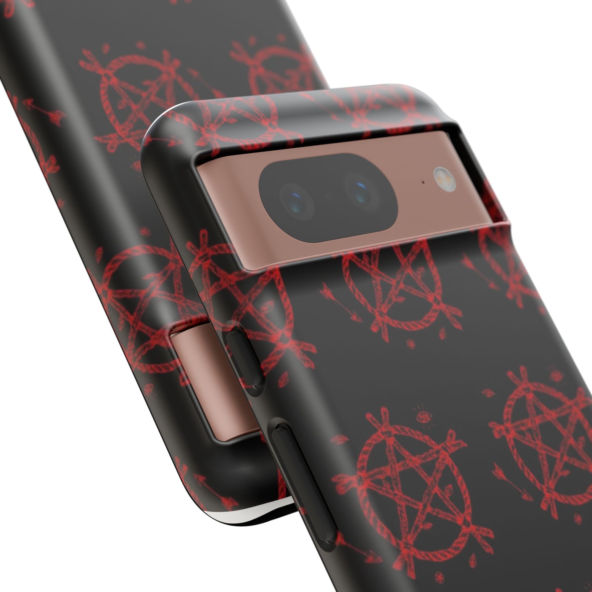 Anarchist iPhone Case, Tough Phone Cover, Punk Style Accessory, Unique Gift for Rebels, Goth Aesthetic Phone Case