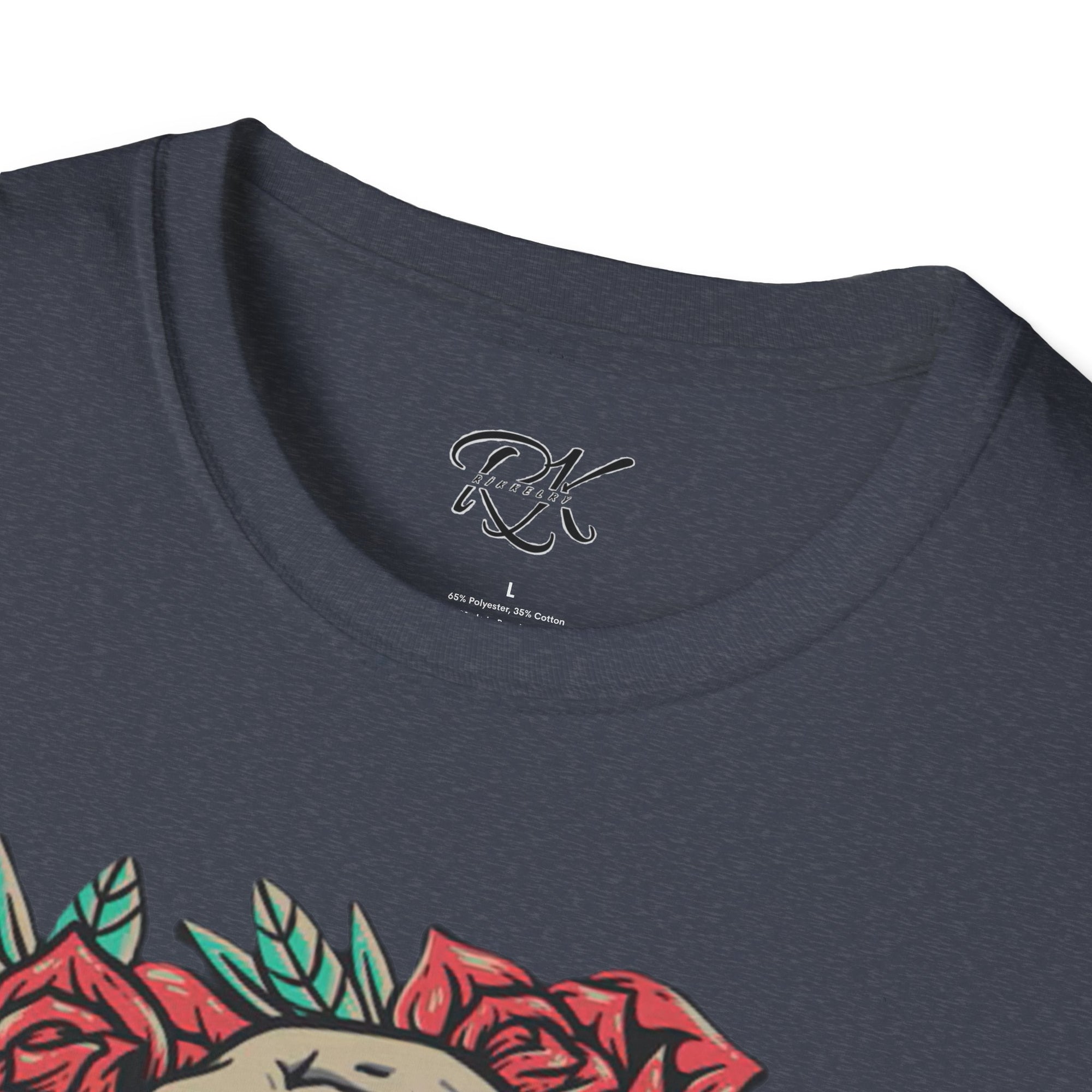 Skull & Roses Graphic T-Shirt | Edgy Casual Wear, Halloween Outfit, Gift for Friends, Festival Style, Unisex Shirt