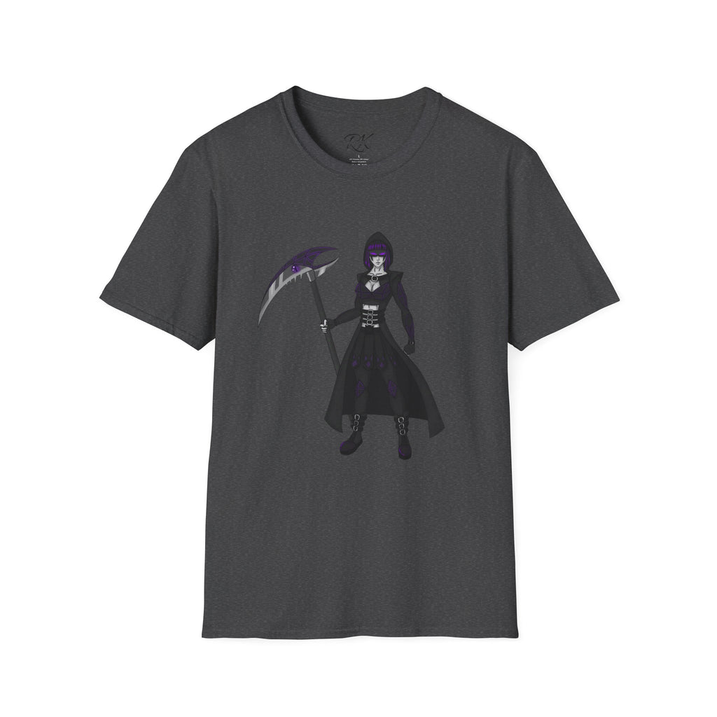 Gothic Fantasy T-Shirt, Unisex Softstyle Tee, Halloween Costume, Creepy Graphic Tee, Gift for Gamers, Unique Graphic Shirt