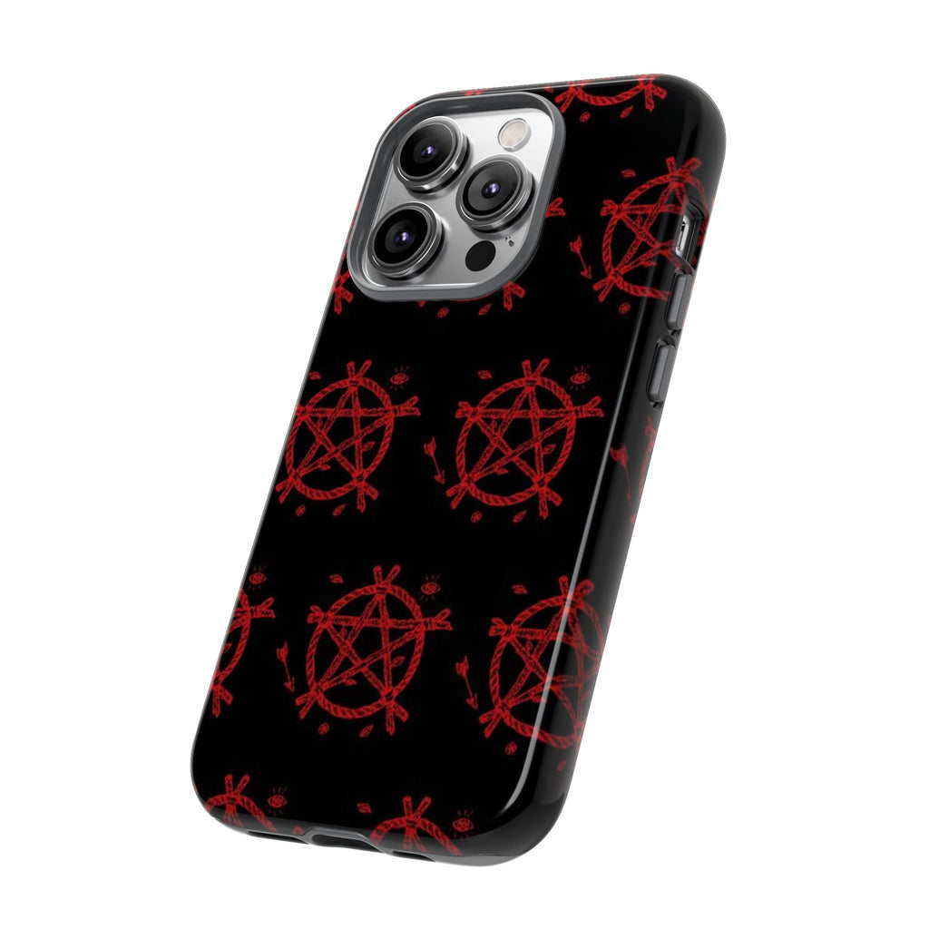 Anarchist iPhone Case, Tough Phone Cover, Punk Style Accessory, Unique Gift for Rebels, Goth Aesthetic Phone Case