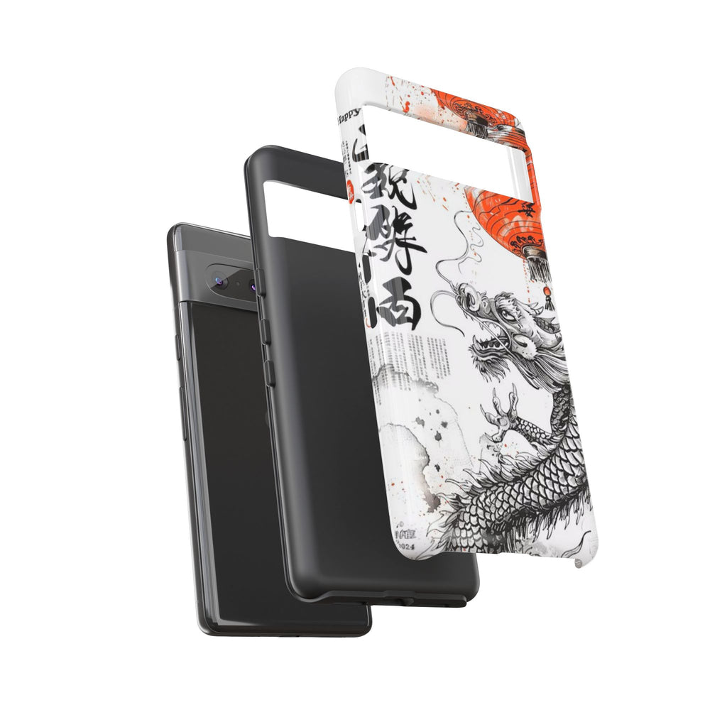 Dragon Design Phone Case, Tough Cases with Chinese Art for Unique Style, Gift for Art Lovers, Phone Protection, Trendy Accessories