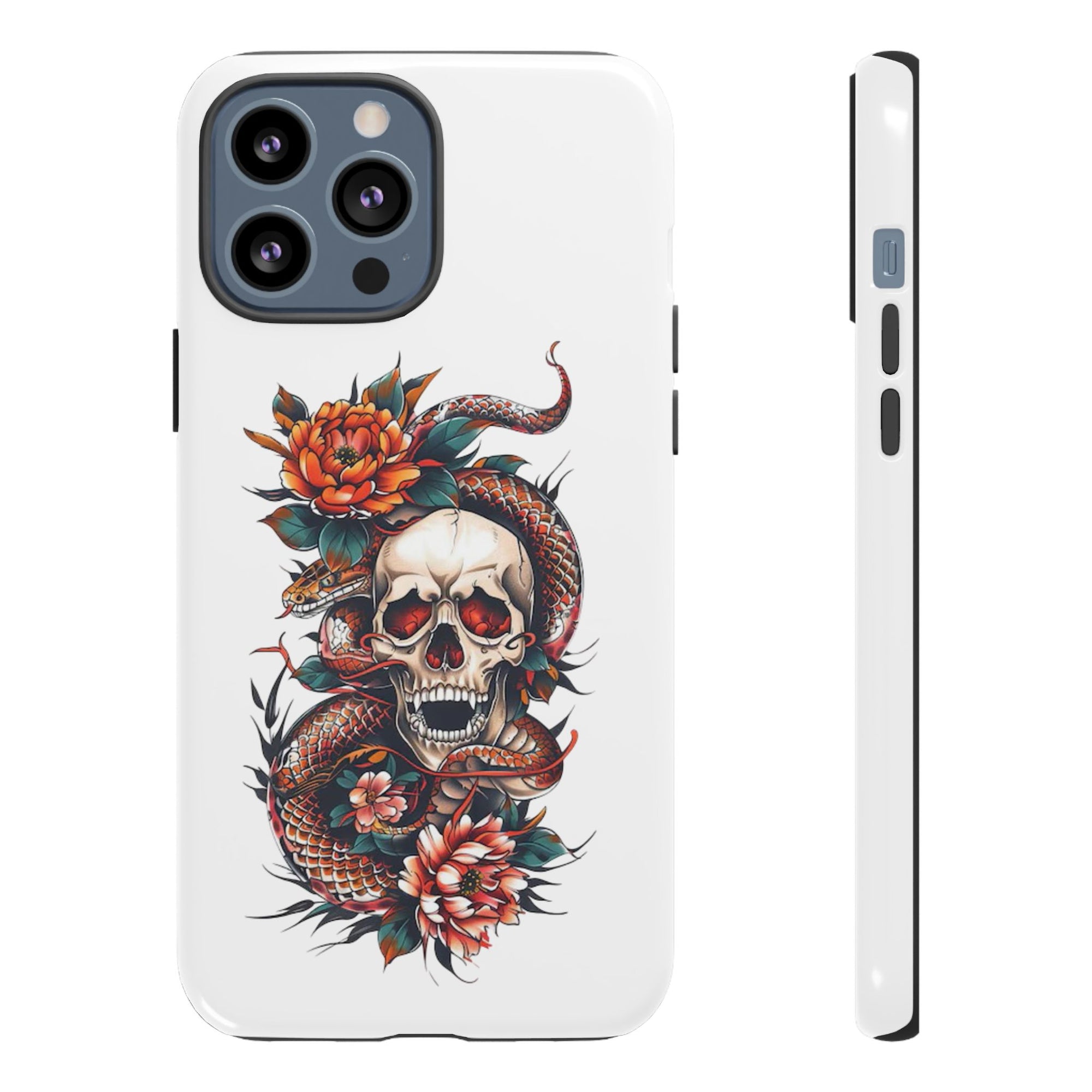 Tough Cases: Skull and Snake Phone Cases, Edgy Accessories, Alternative Fashion, Quirky Gift Ideas, Gothic Style