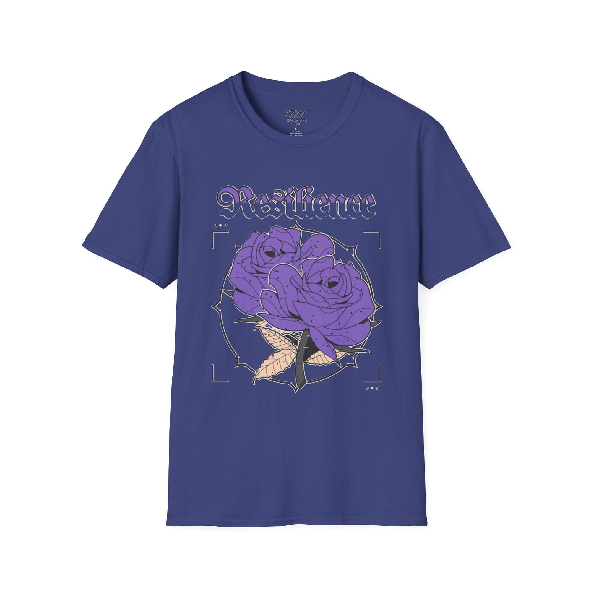 Purple Rose Graphic T-Shirt, Soft Stylish Tee, Unisex Floral Apparel, Gift for Her, Spring Outfit Idea, Vintage Aesthetic Top
