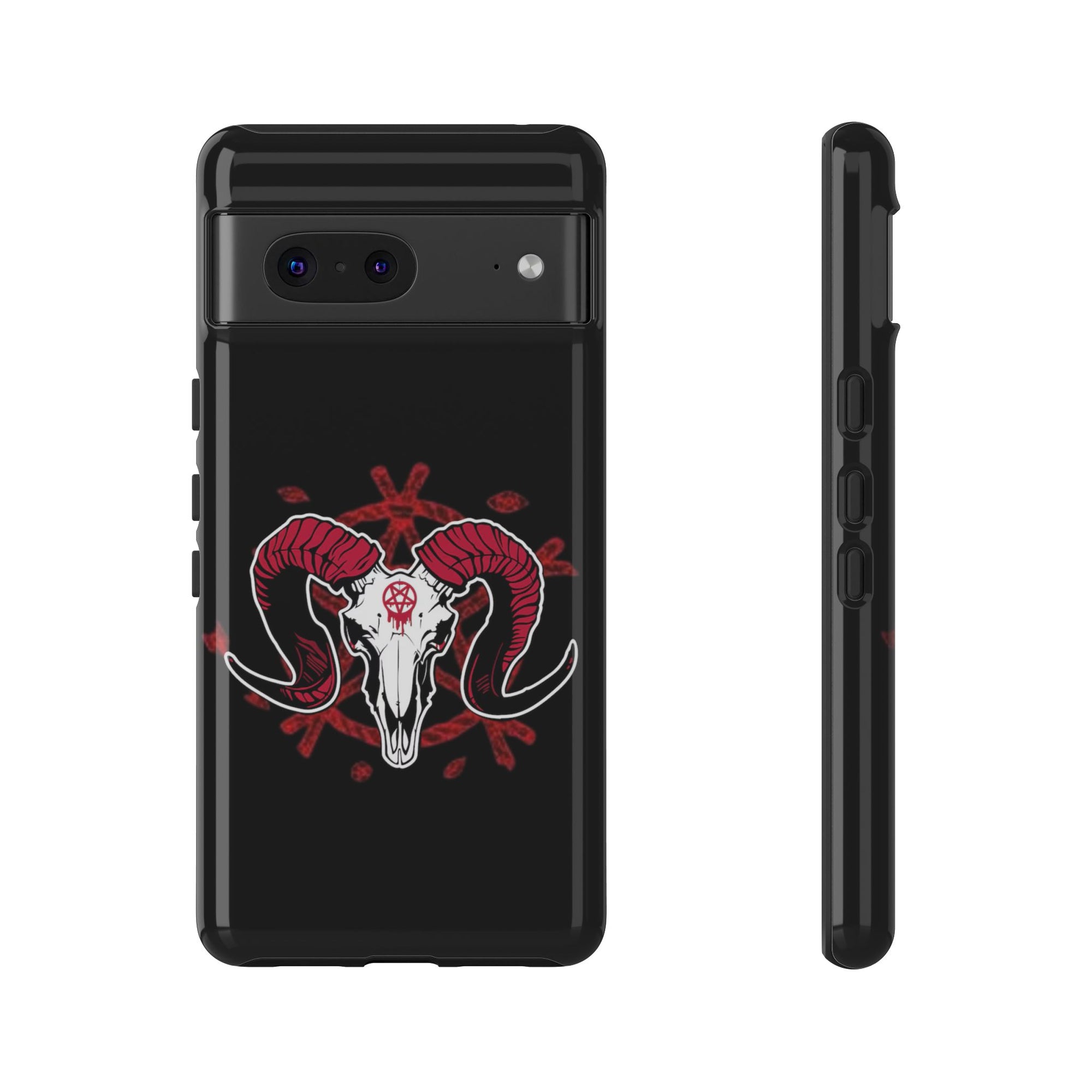 Tough Cases: Dark Aesthetic Phone Case, Gothic Phone Cover, Unique Gift for Him, Occult Design, Animal Skull Artwork, Halloween Decor