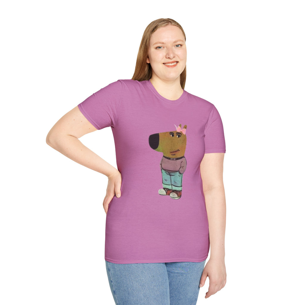 Whimsical Dog Art Unisex T-Shirt - Cute Pet Lover Gift, Casual Wear, Animal Themed Apparel, Fun Gift for Dog Owners