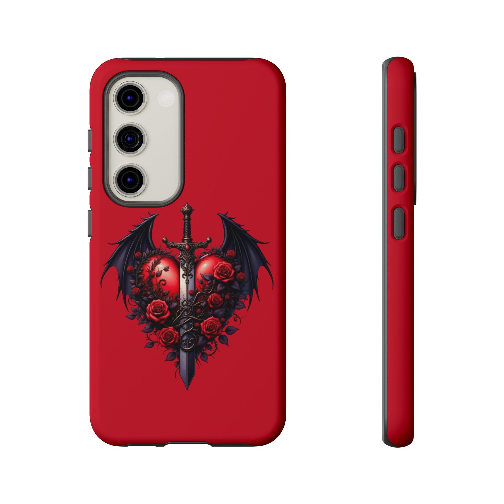 Tough Cases - Gothic Heart Phone Case, Edgy Accessories for Him, Unique Gifts for Her, Valentine's Day, Birthday, Artsy Phone Cover