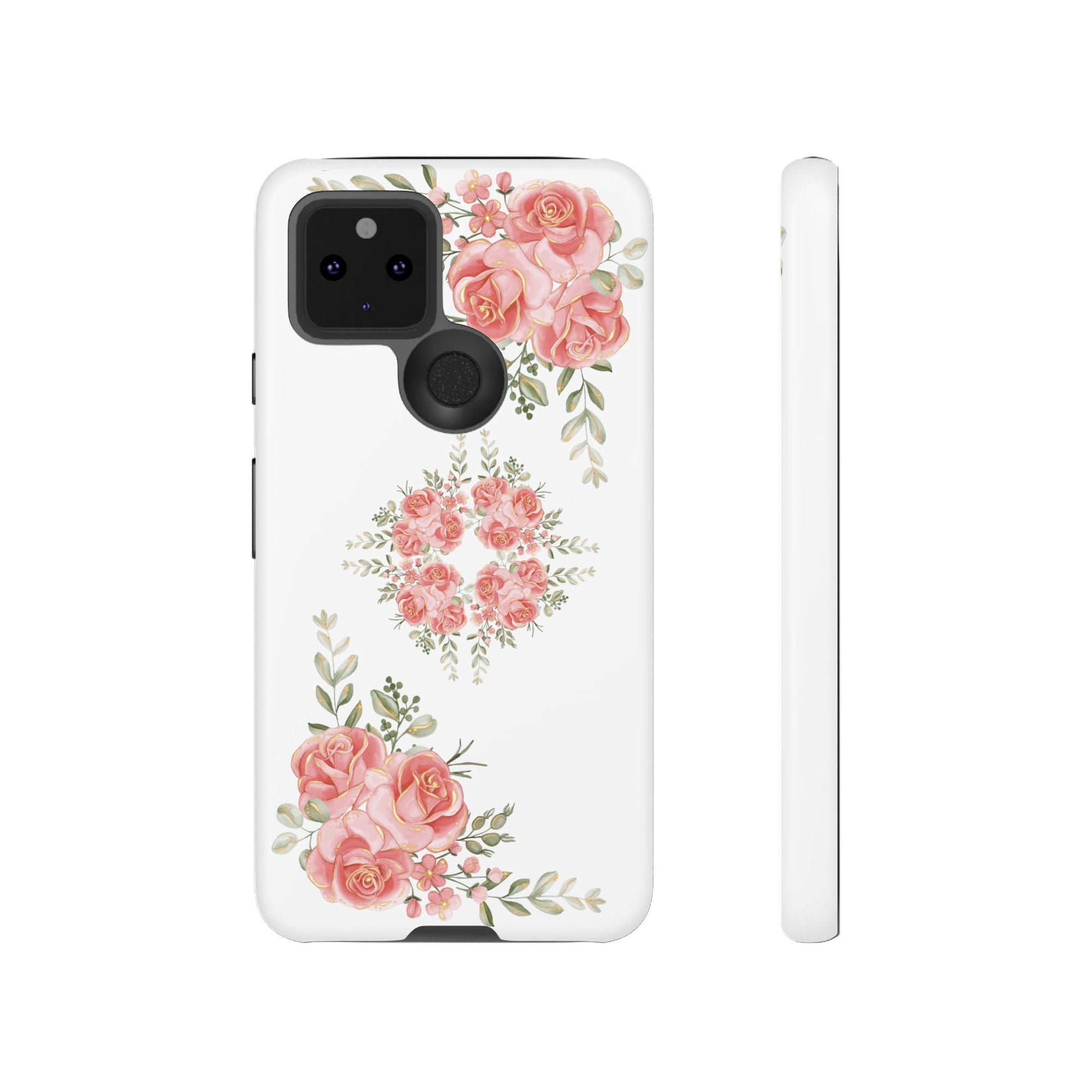 Floral Phone Case, Tough iPhone Case, Rose Design Case, Gift for Her, Floral Phone Cover