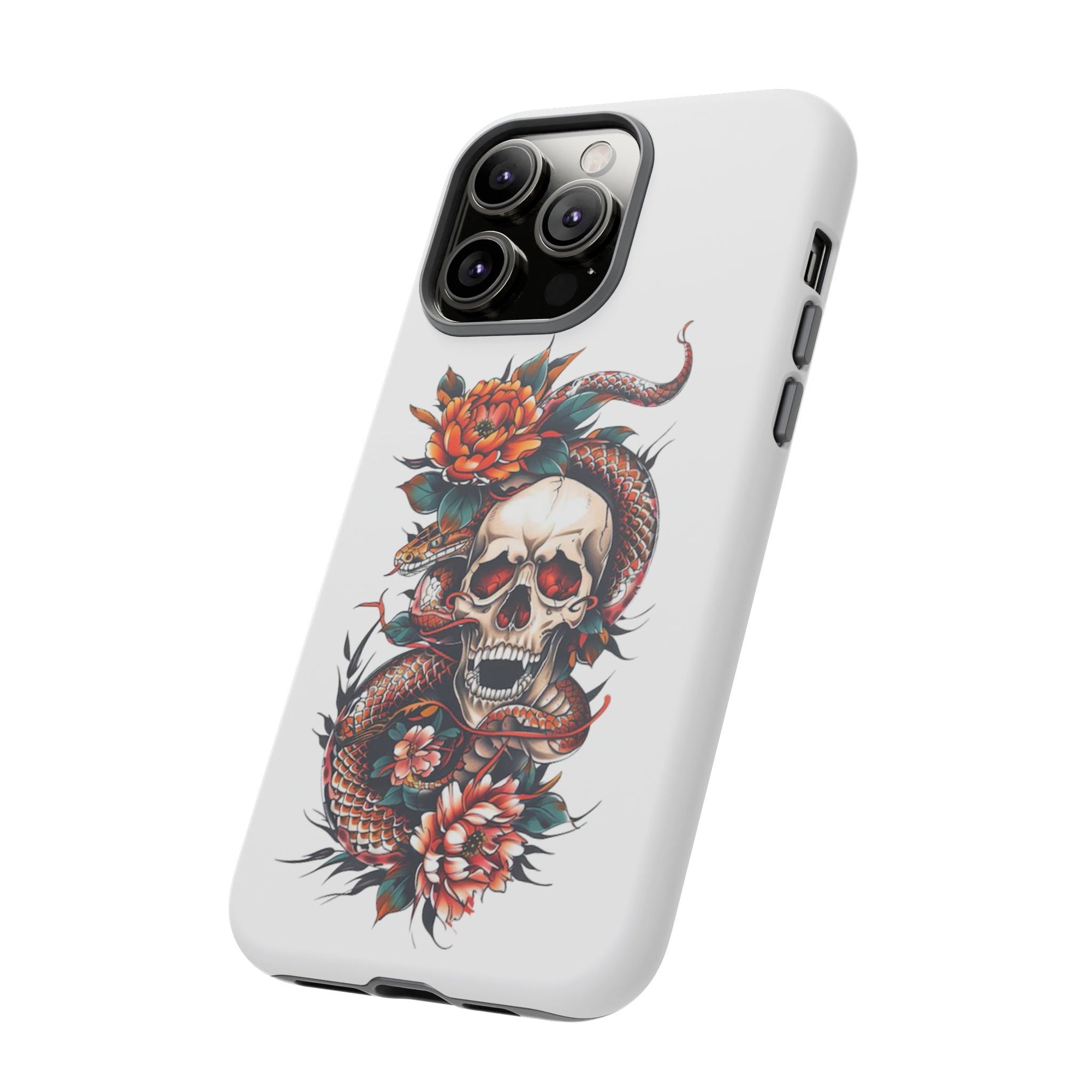 Tough Cases: Skull and Snake Phone Cases, Edgy Accessories, Alternative Fashion, Quirky Gift Ideas, Gothic Style