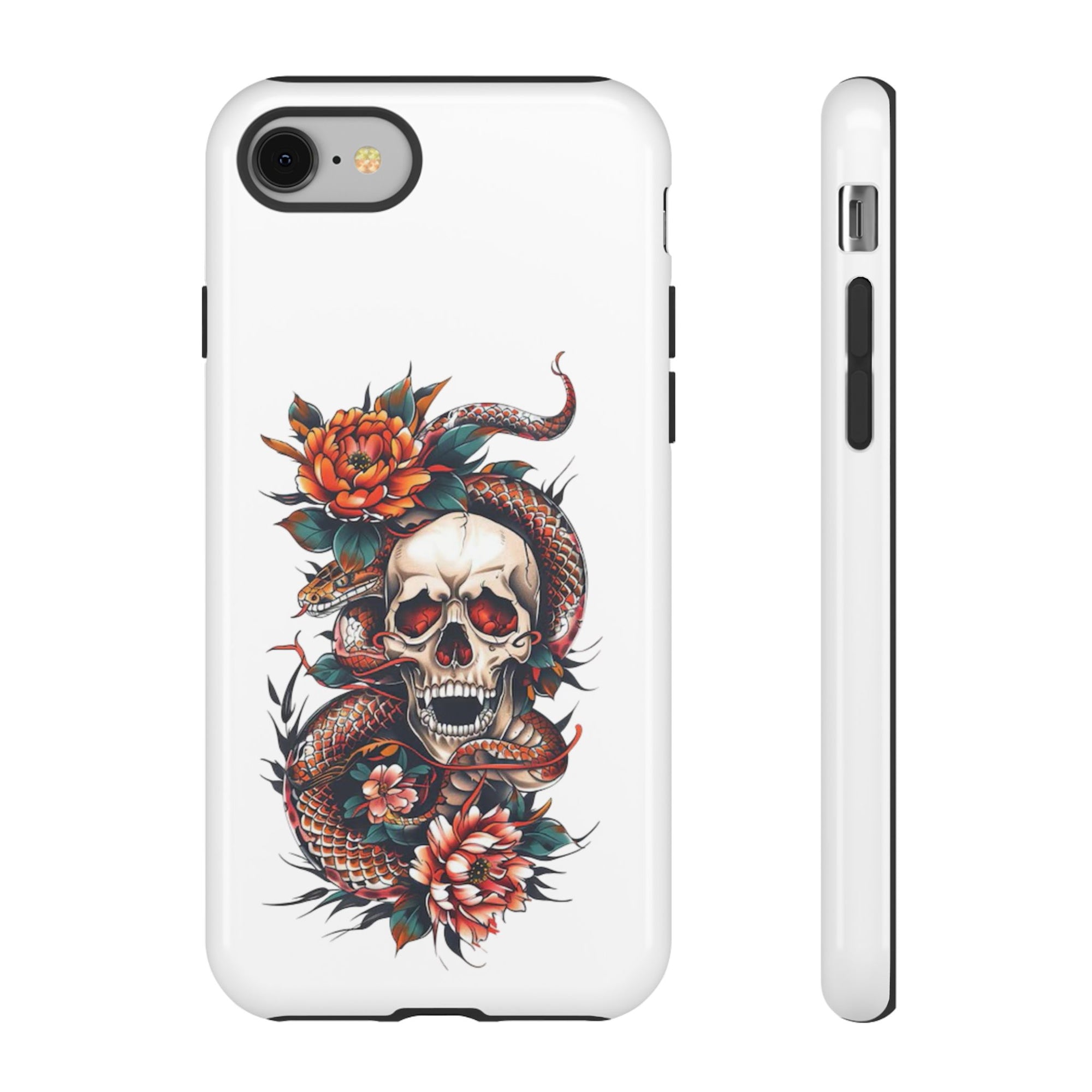 Tough Cases: Skull and Snake Phone Cases, Edgy Accessories, Alternative Fashion, Quirky Gift Ideas, Gothic Style