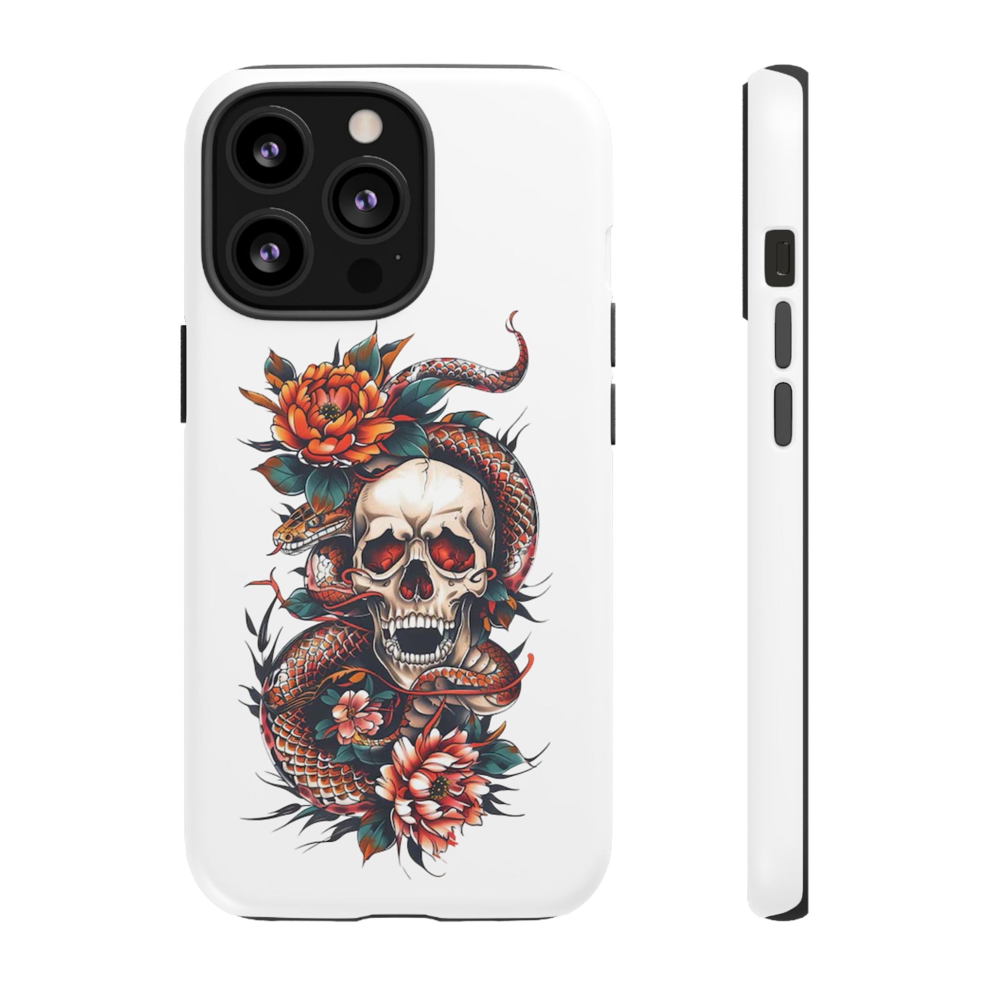 Tough Cases: Skull and Snake Phone Cases, Edgy Accessories, Alternative Fashion, Quirky Gift Ideas, Gothic Style