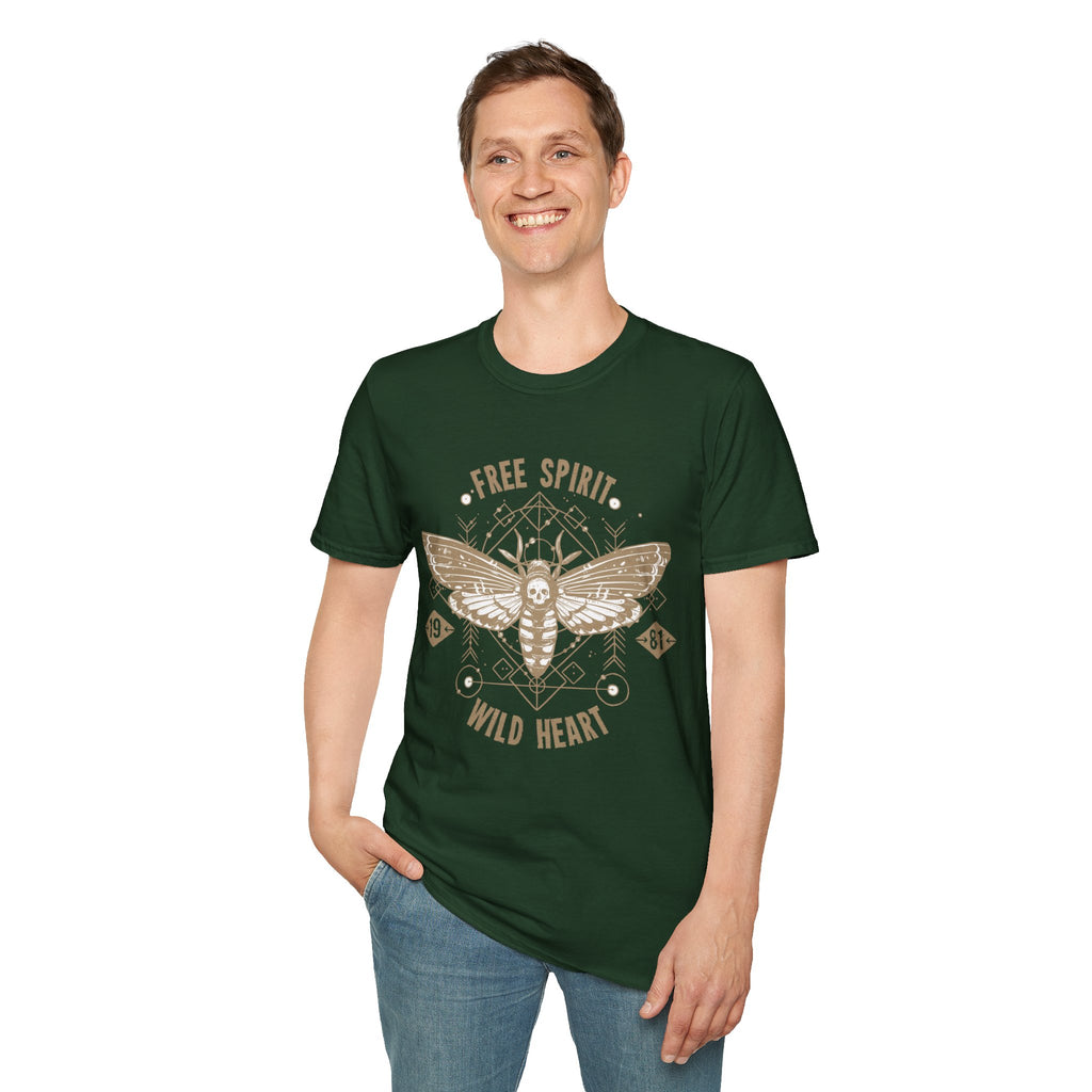 Free Spirit Wild Heart Unisex T-Shirt, Boho Graphic Tee, Nature Lover Shirt, Gift for Adventurers, Casual Wear, Everyday Comfort