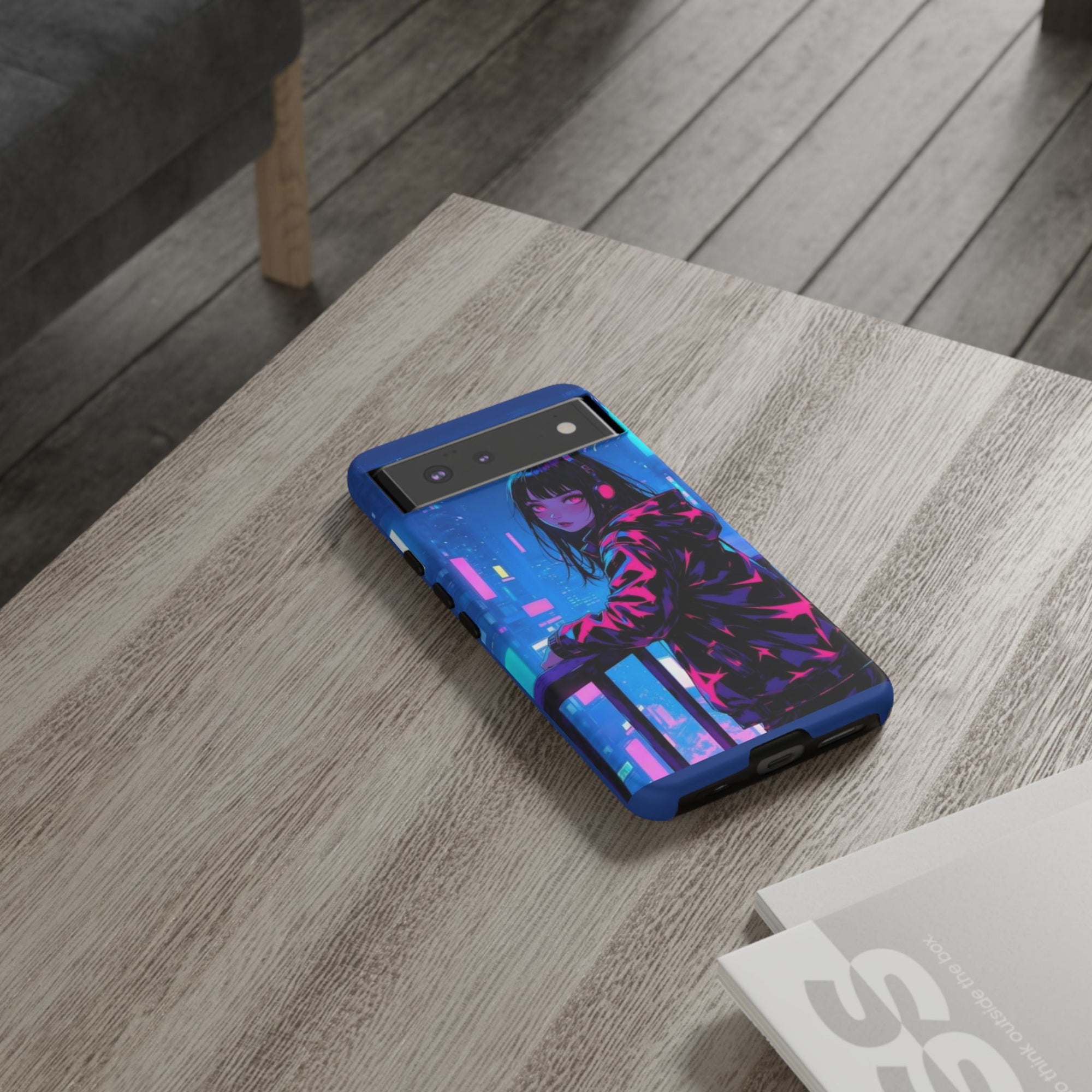 Futuristic Phone Case, Cyberpunk Aesthetic, Tough Phone Cover, Urban Style, Gift for Tech Lovers, Unique Phone Accessories, Streetwear [...]