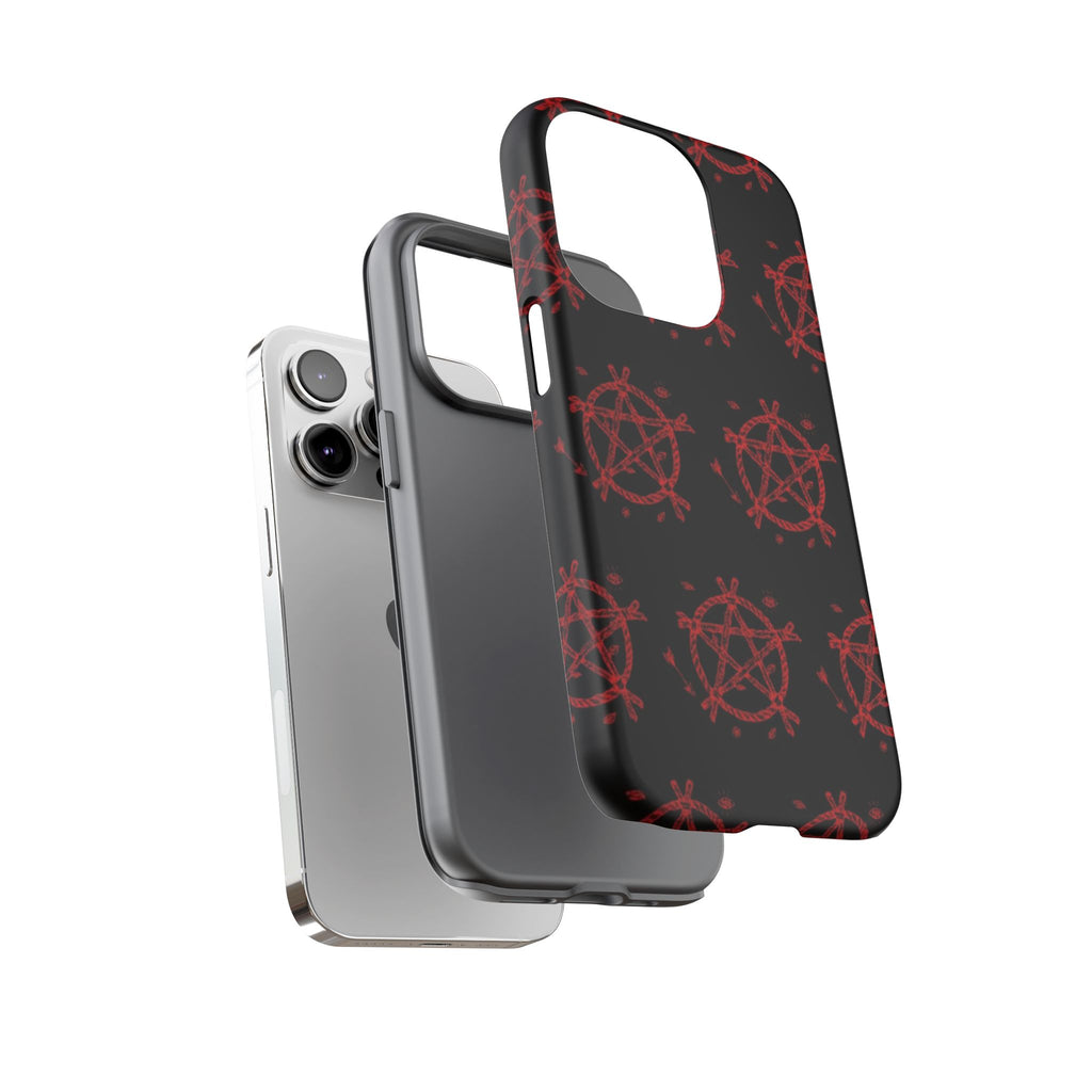 Anarchist iPhone Case, Tough Phone Cover, Punk Style Accessory, Unique Gift for Rebels, Goth Aesthetic Phone Case