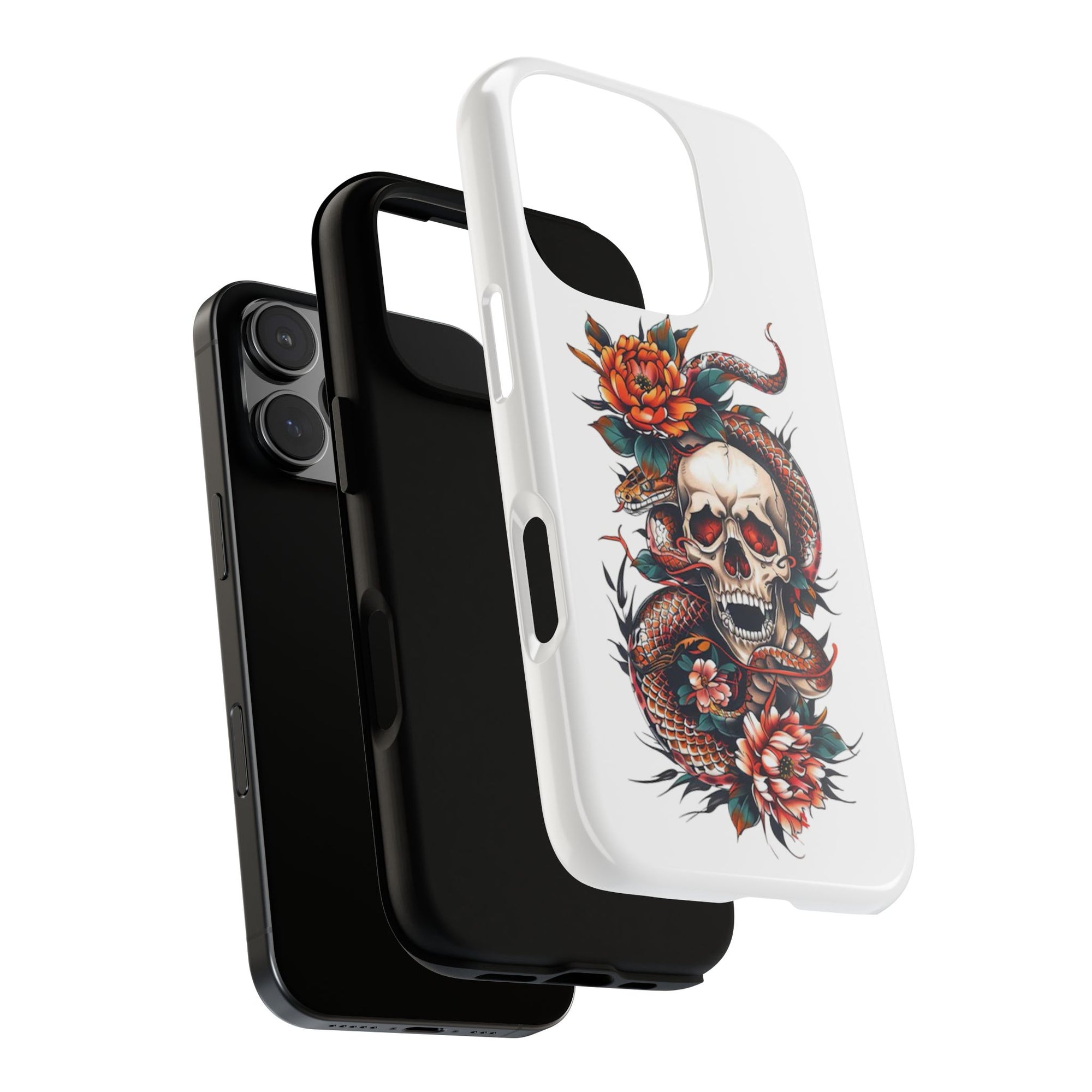 Tough Cases: Skull and Snake Phone Cases, Edgy Accessories, Alternative Fashion, Quirky Gift Ideas, Gothic Style