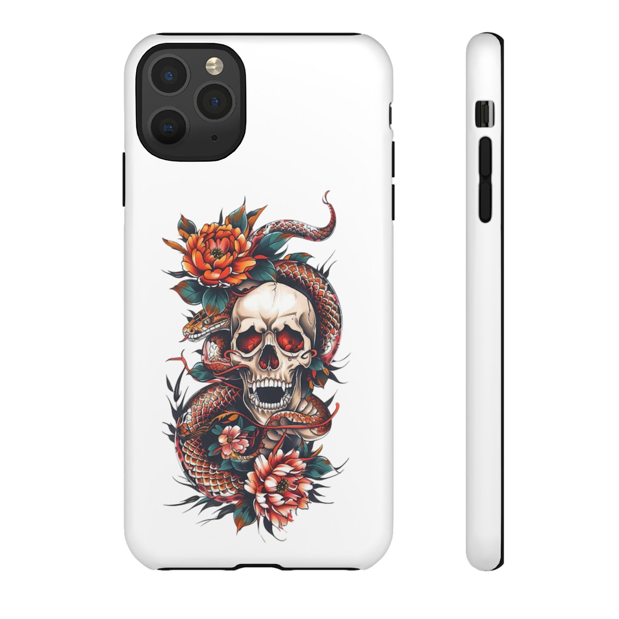 Tough Cases: Skull and Snake Phone Cases, Edgy Accessories, Alternative Fashion, Quirky Gift Ideas, Gothic Style