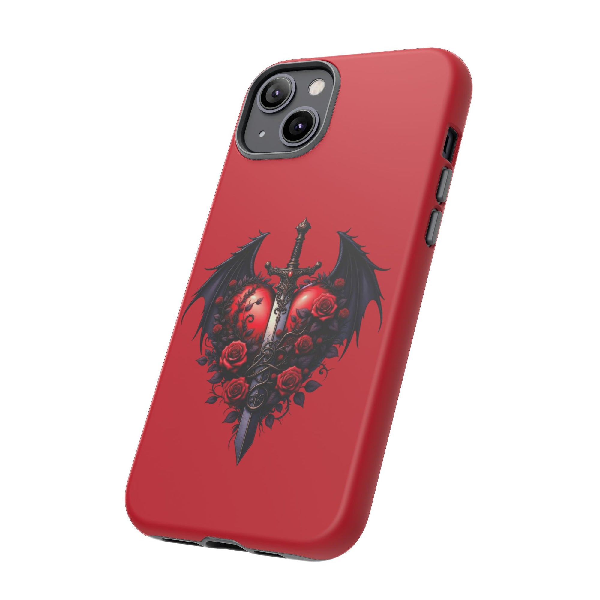 Tough Cases - Gothic Heart Phone Case, Edgy Accessories for Him, Unique Gifts for Her, Valentine's Day, Birthday, Artsy Phone Cover