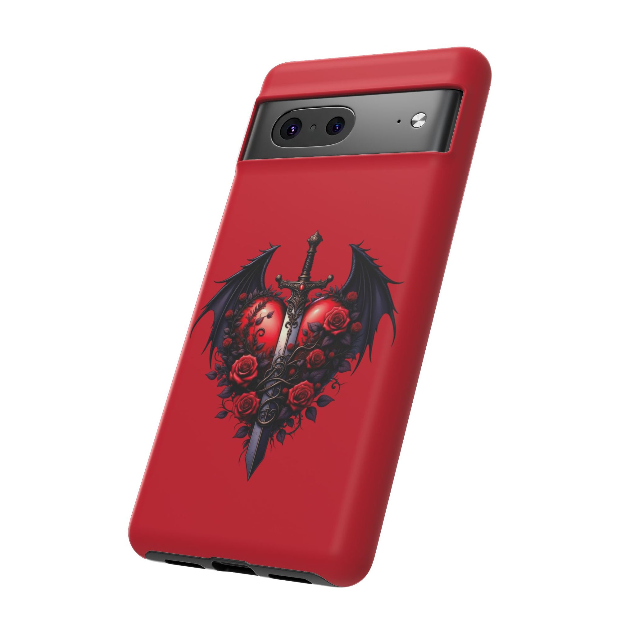 Tough Cases - Gothic Heart Phone Case, Edgy Accessories for Him, Unique Gifts for Her, Valentine's Day, Birthday, Artsy Phone Cover