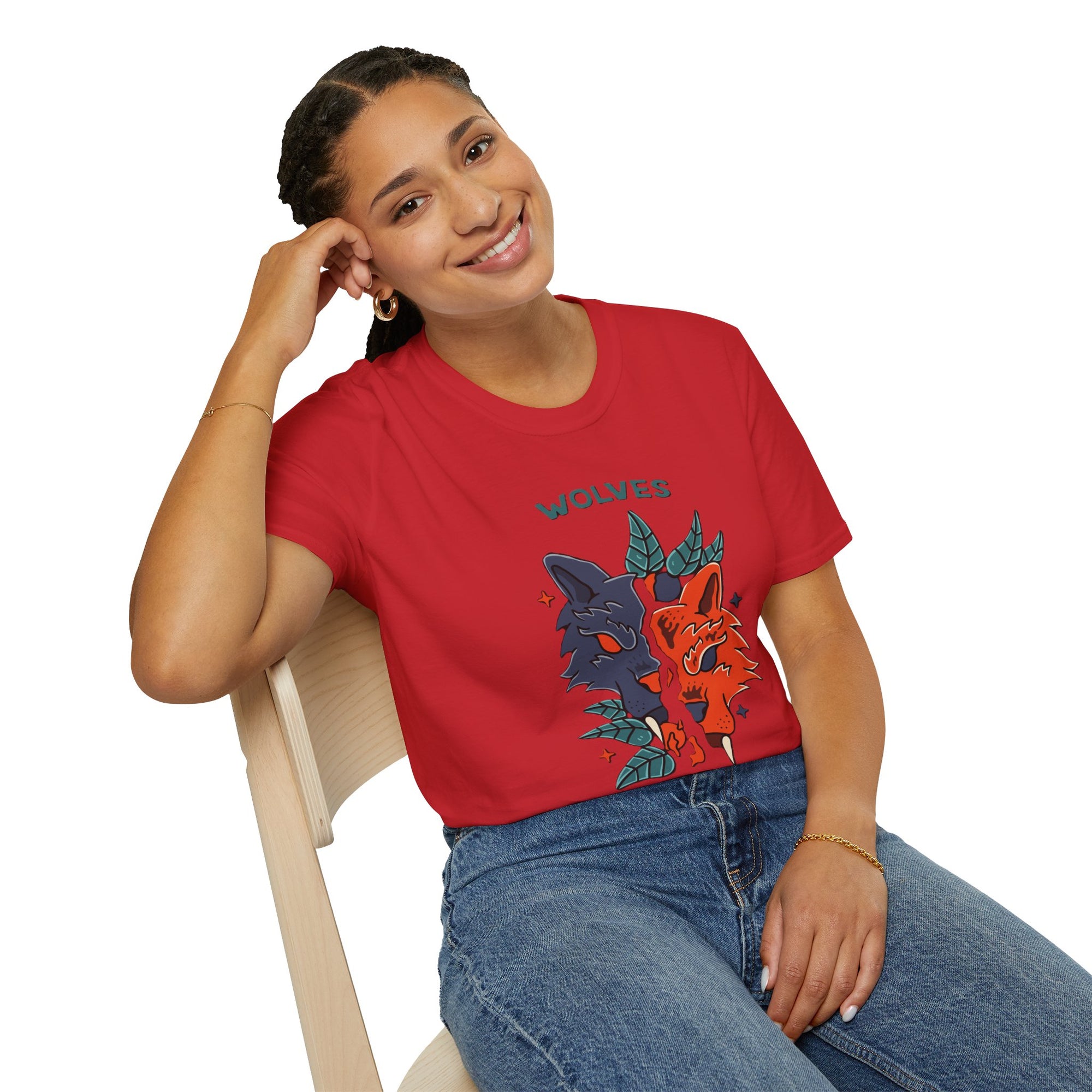 Wolf Graphic Unisex T-Shirt, Nature Lovers Tee, Gift for Animal Enthusiasts, Casual Wear, Eco-Friendly Fashion
