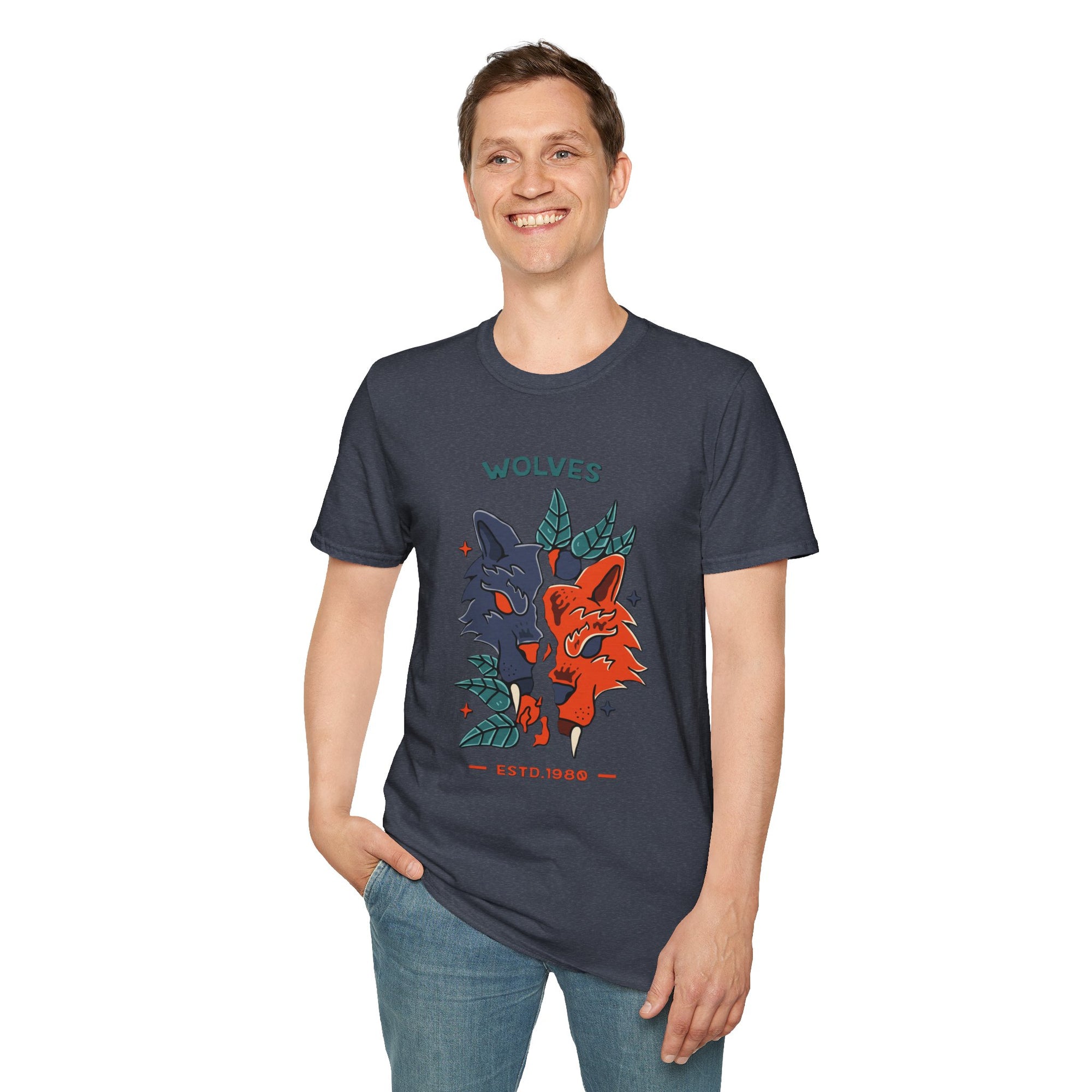 Wolf Graphic Unisex T-Shirt, Nature Lovers Tee, Gift for Animal Enthusiasts, Casual Wear, Eco-Friendly Fashion