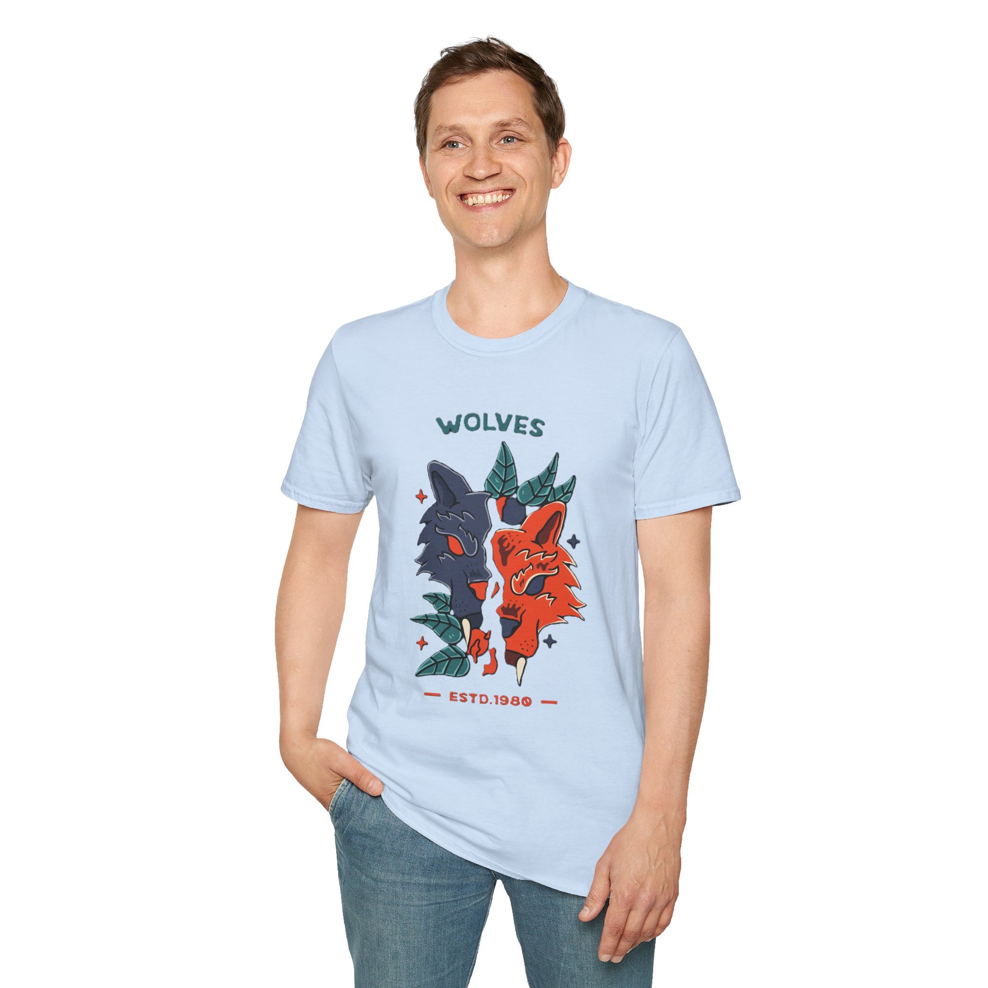 Wolf Graphic Unisex T-Shirt, Nature Lovers Tee, Gift for Animal Enthusiasts, Casual Wear, Eco-Friendly Fashion