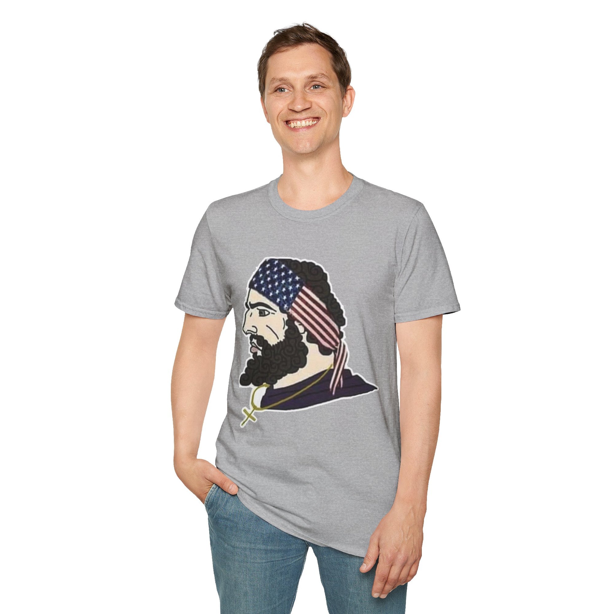 Patriotic Graphic T-Shirt, Unisex Softstyle Tee, Independence Day Gift, Freedom Apparel, Americana Clothing