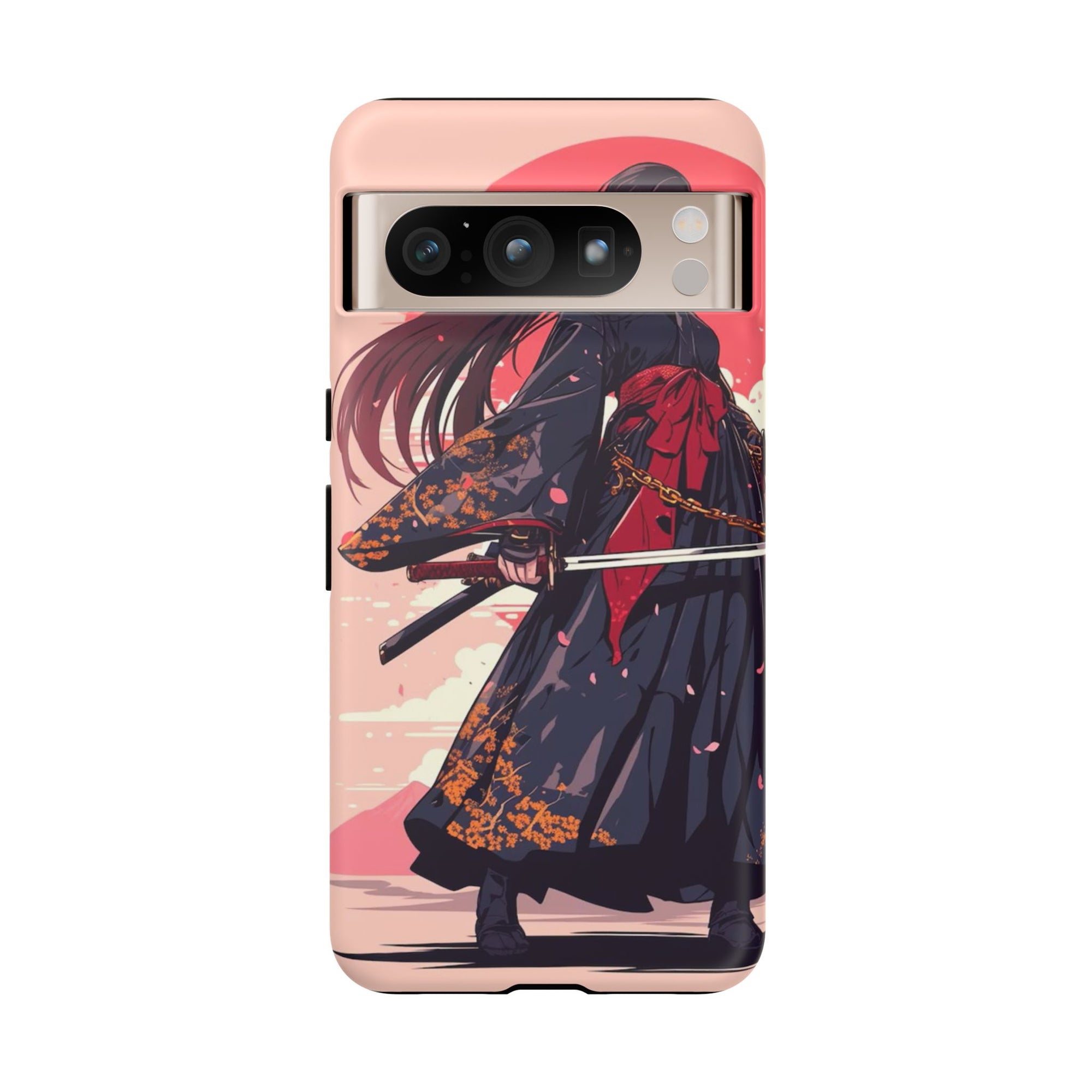 Stylish Phone Case with Warrior Design, Tough Phone Cover for Anime Lovers, Gift for Gamers, Cute Phone Accessories, Unique Tech Gifts