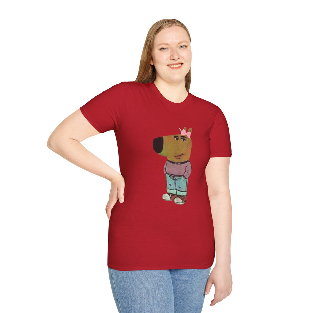 Whimsical Dog Art Unisex T-Shirt - Cute Pet Lover Gift, Casual Wear, Animal Themed Apparel, Fun Gift for Dog Owners