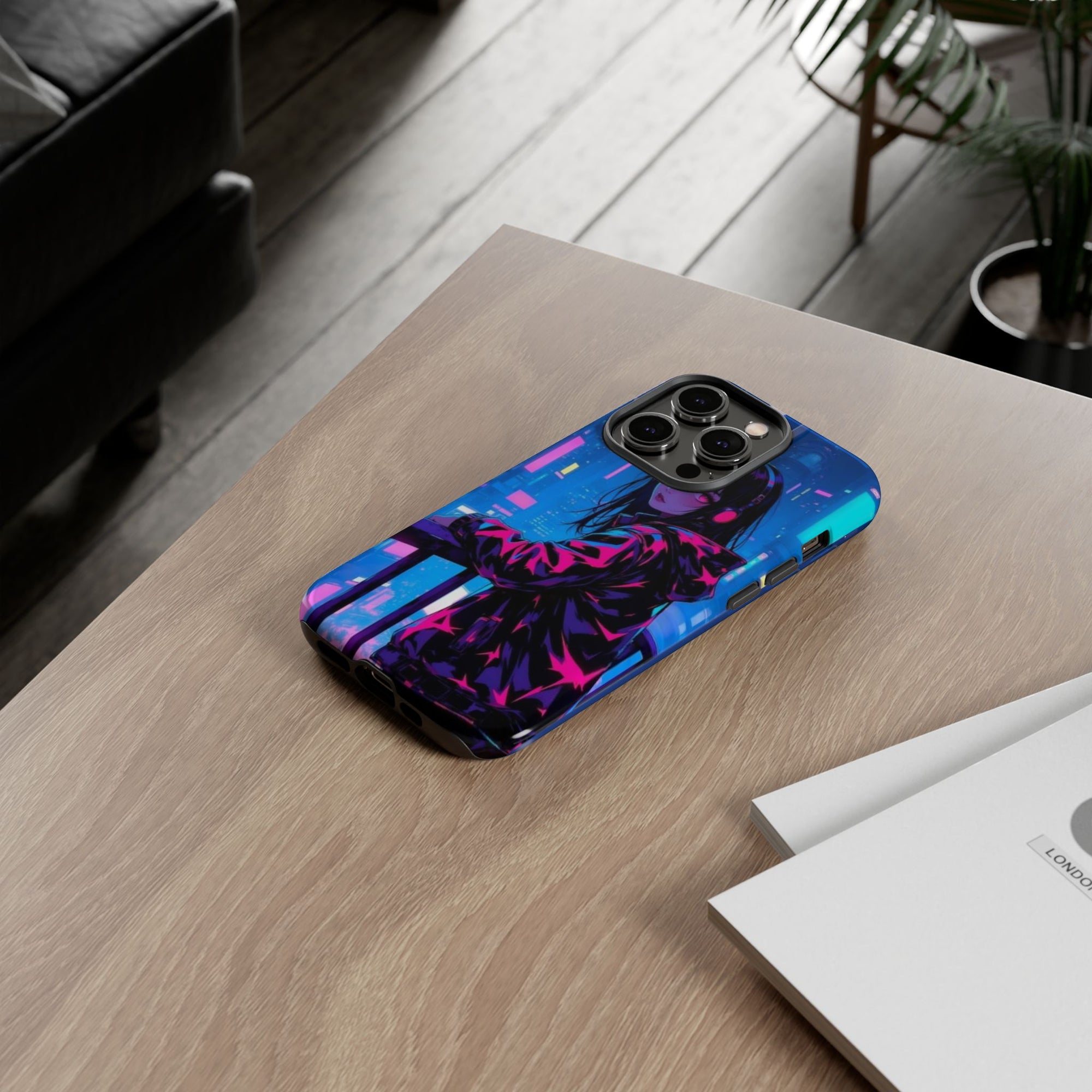 Futuristic Phone Case, Cyberpunk Aesthetic, Tough Phone Cover, Urban Style, Gift for Tech Lovers, Unique Phone Accessories, Streetwear [...]