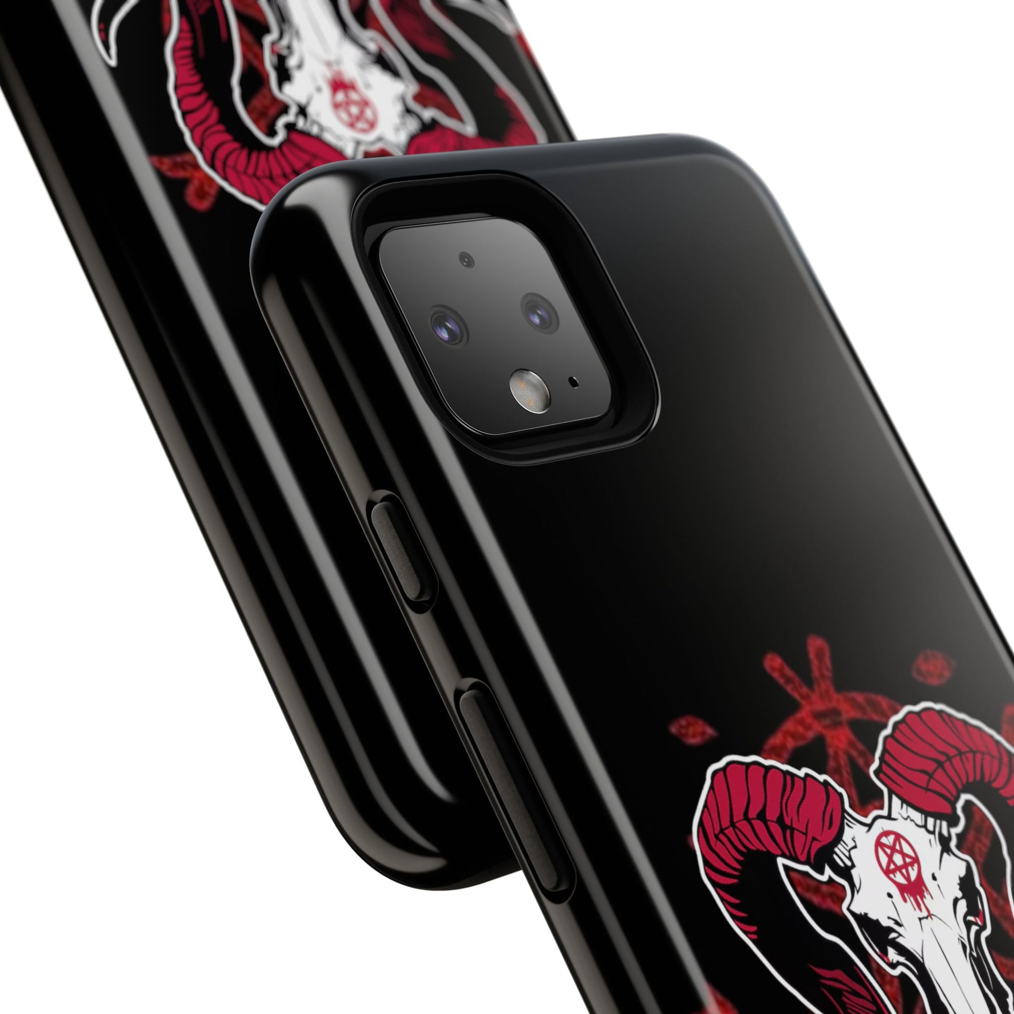 Tough Cases: Dark Aesthetic Phone Case, Gothic Phone Cover, Unique Gift for Him, Occult Design, Animal Skull Artwork, Halloween Decor