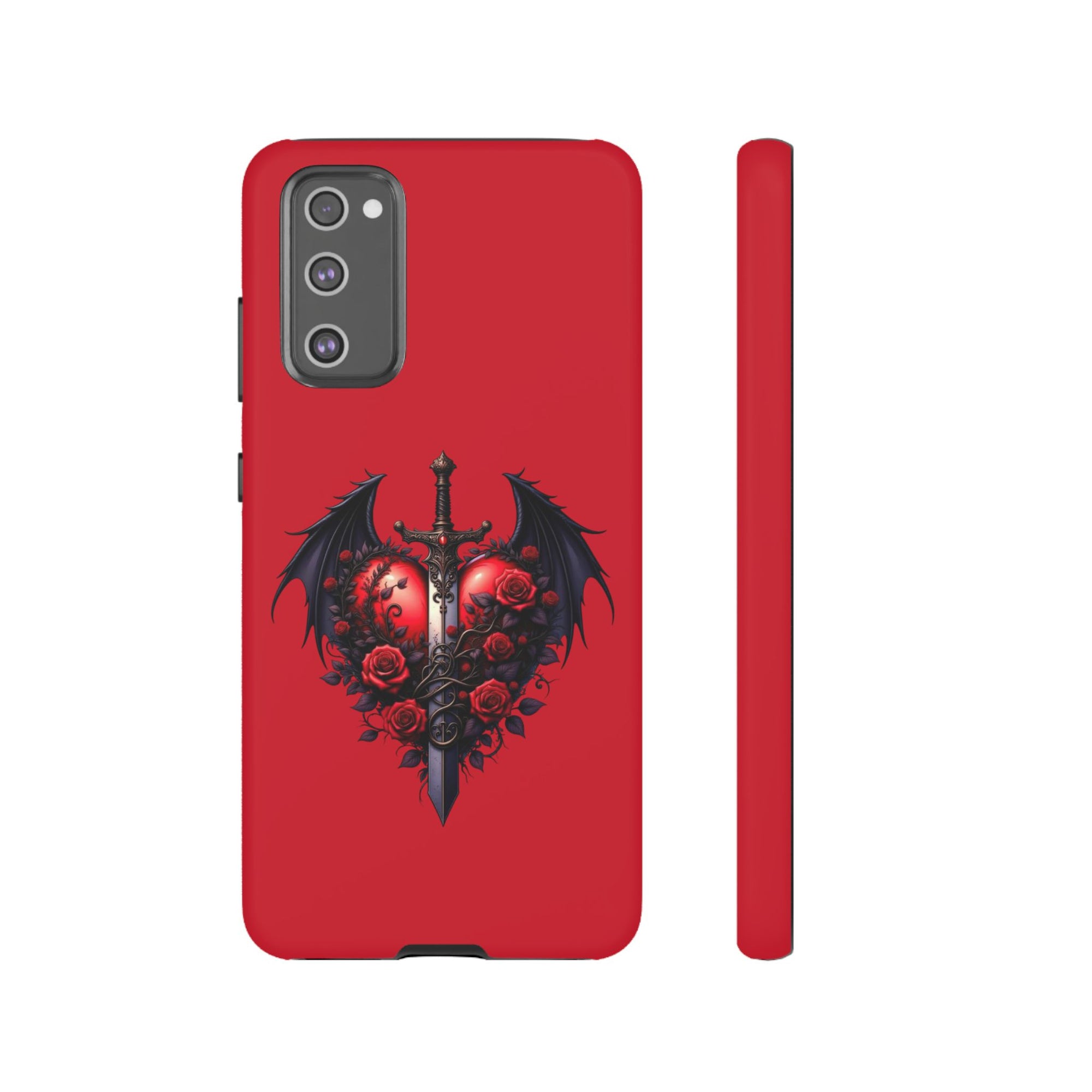 Tough Cases - Gothic Heart Phone Case, Edgy Accessories for Him, Unique Gifts for Her, Valentine's Day, Birthday, Artsy Phone Cover