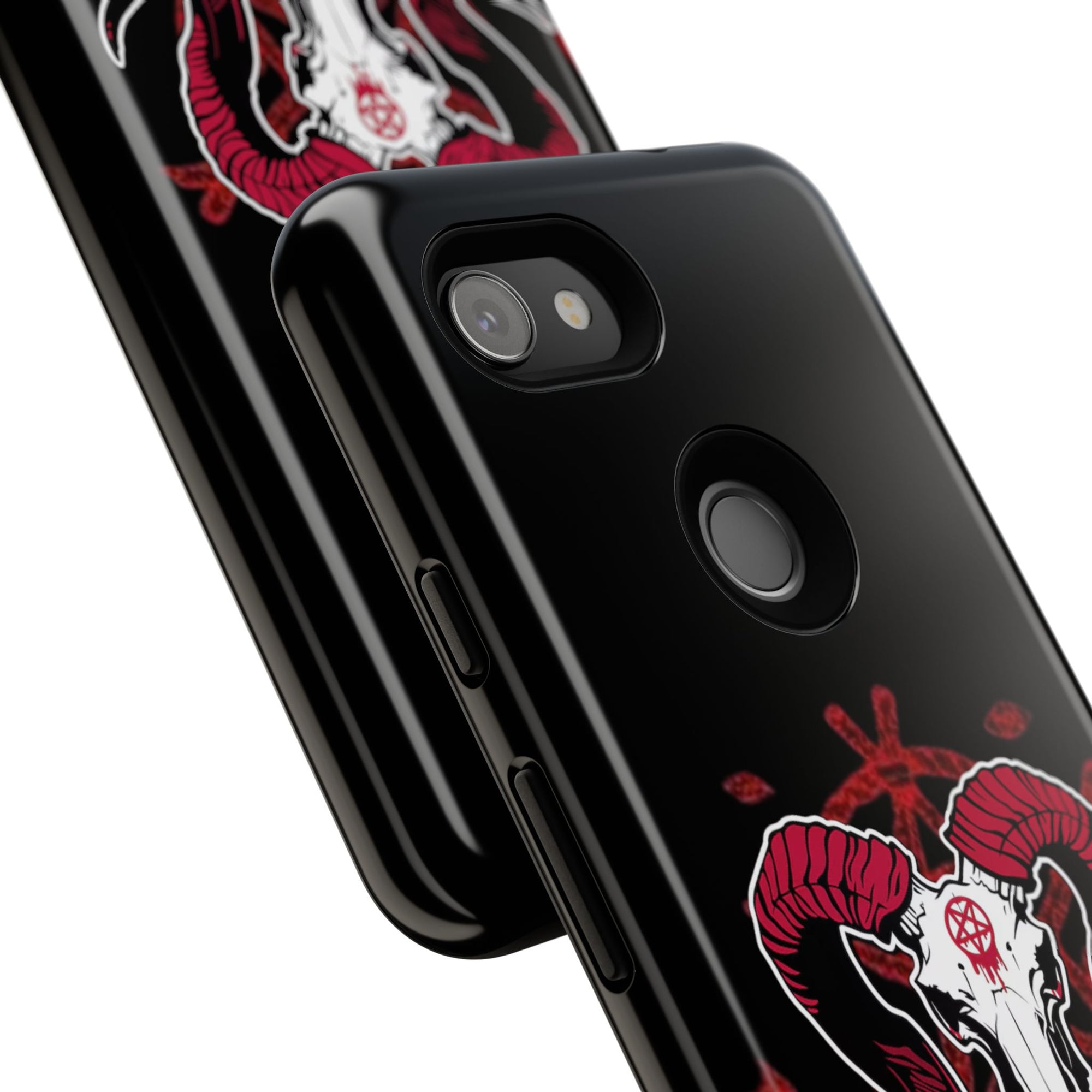 Tough Cases: Dark Aesthetic Phone Case, Gothic Phone Cover, Unique Gift for Him, Occult Design, Animal Skull Artwork, Halloween Decor