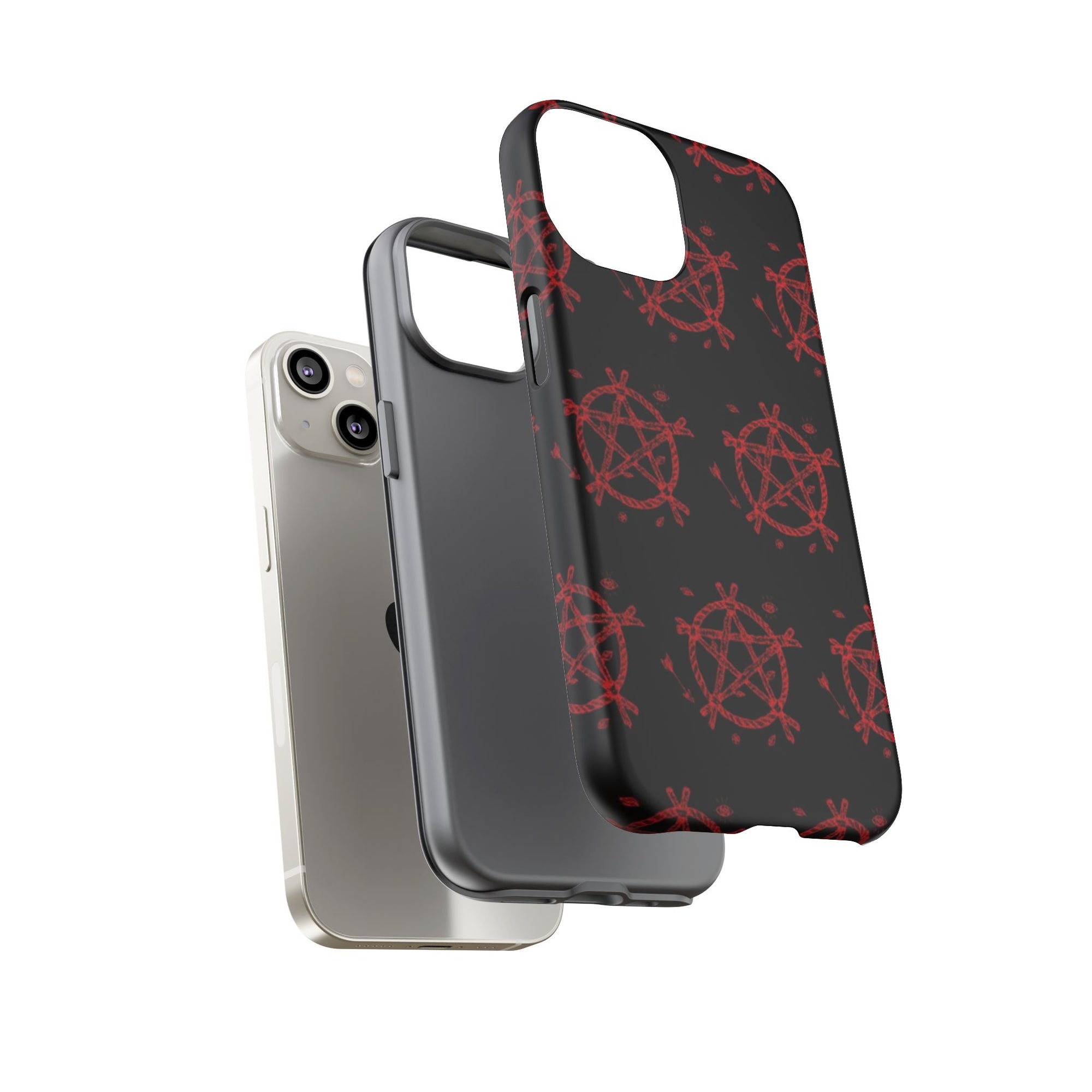 Anarchist iPhone Case, Tough Phone Cover, Punk Style Accessory, Unique Gift for Rebels, Goth Aesthetic Phone Case