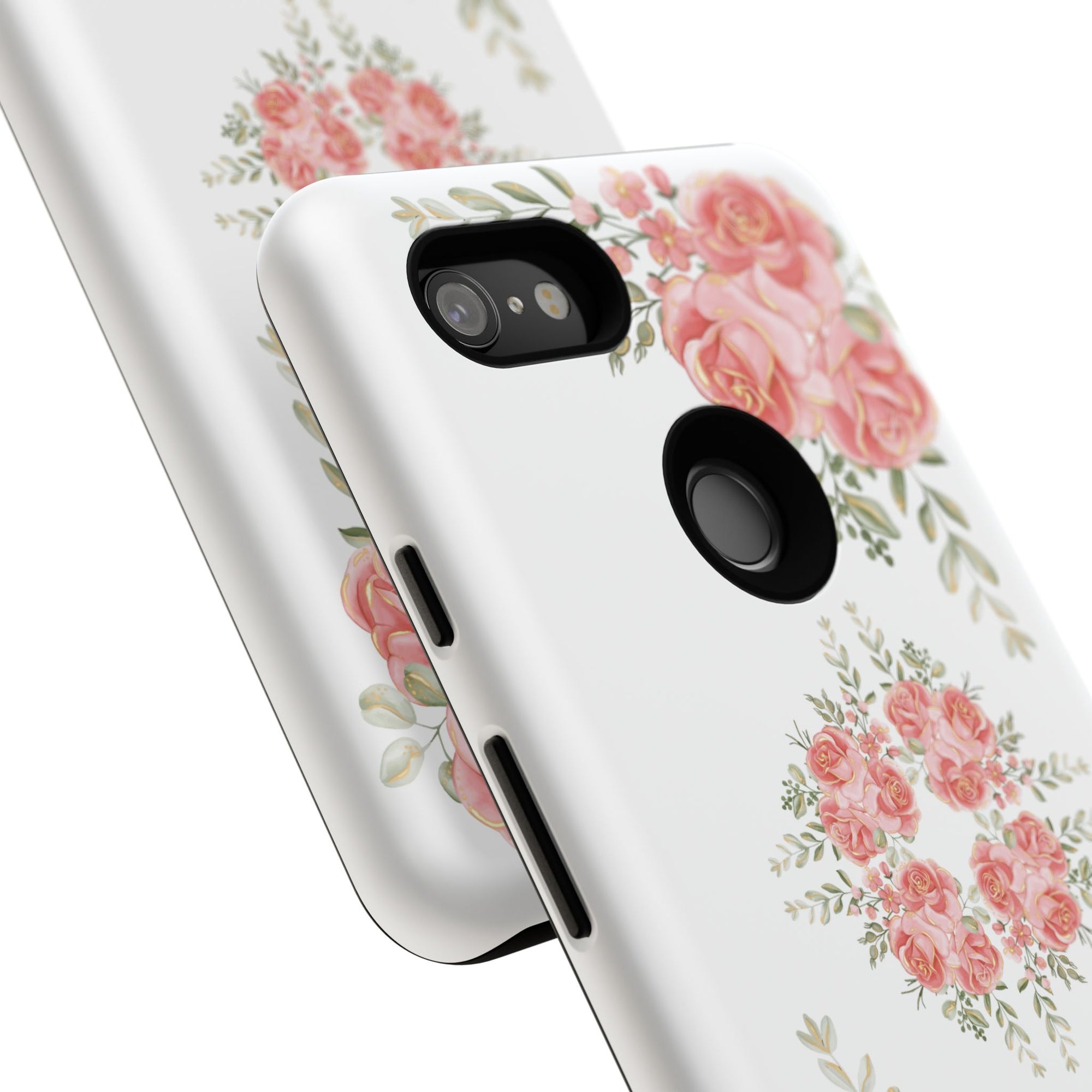 Floral Phone Case, Tough iPhone Case, Rose Design Case, Gift for Her, Floral Phone Cover