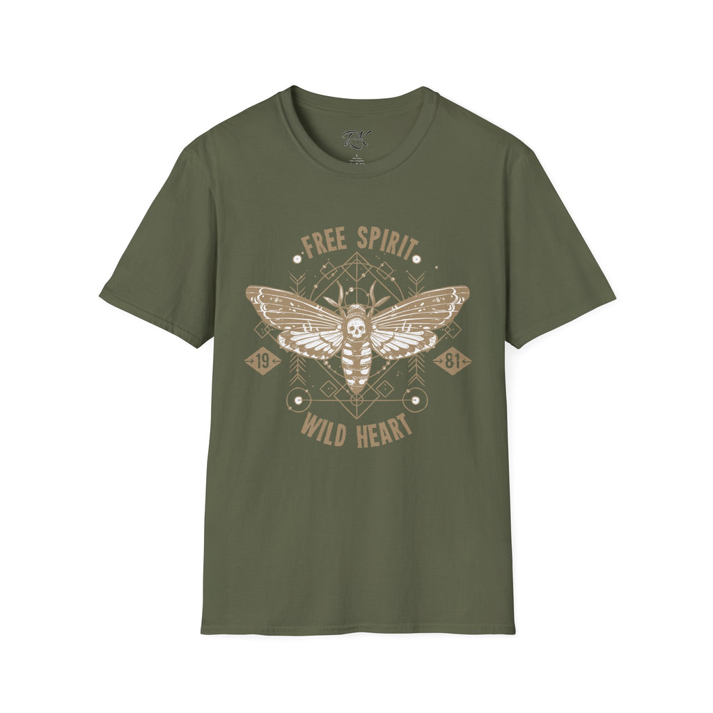 Free Spirit Wild Heart Unisex T-Shirt, Boho Graphic Tee, Nature Lover Shirt, Gift for Adventurers, Casual Wear, Everyday Comfort