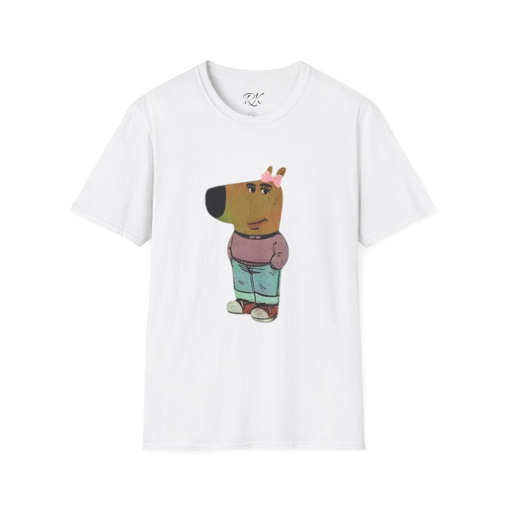 Whimsical Dog Art Unisex T-Shirt - Cute Pet Lover Gift, Casual Wear, Animal Themed Apparel, Fun Gift for Dog Owners