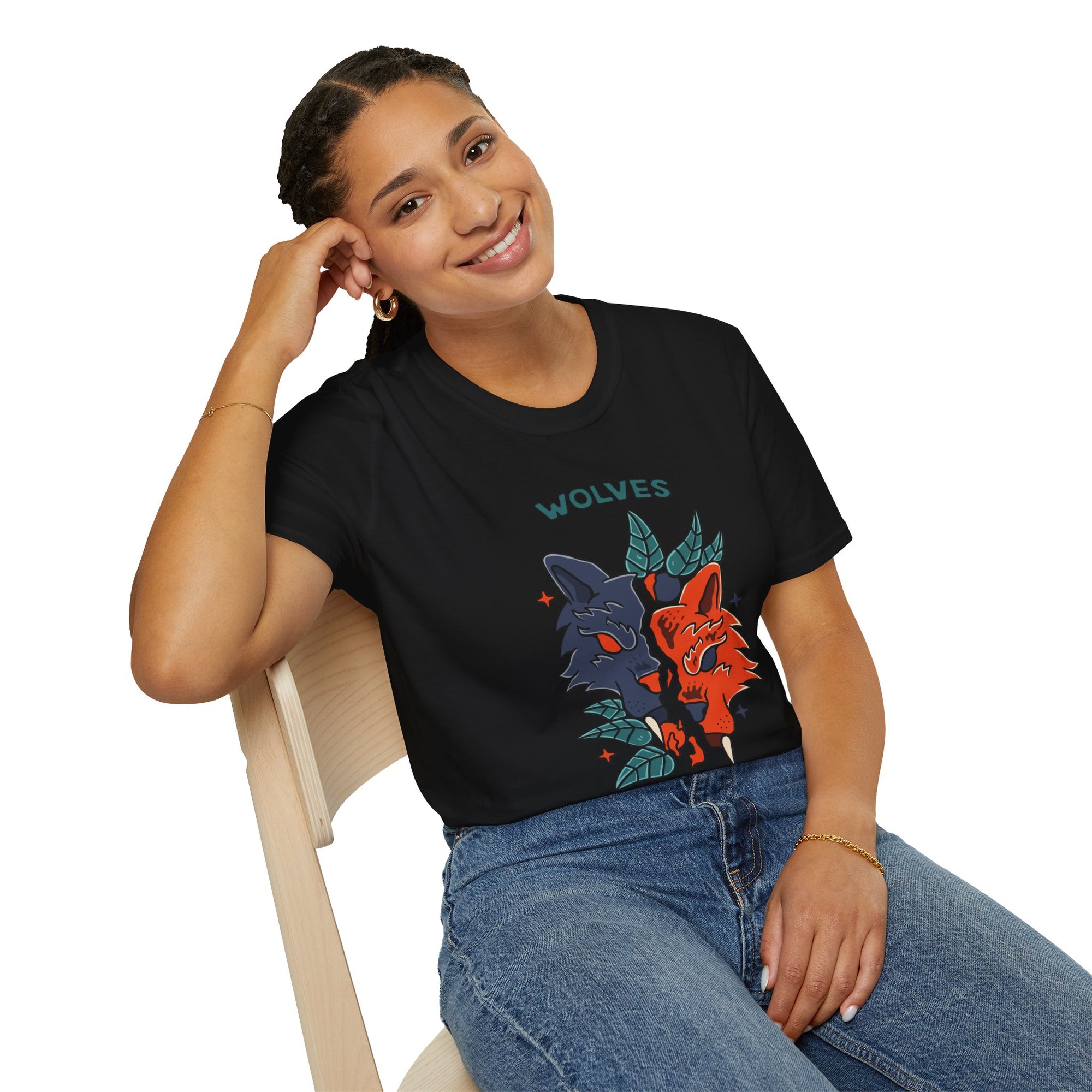 Wolf Graphic Unisex T-Shirt, Nature Lovers Tee, Gift for Animal Enthusiasts, Casual Wear, Eco-Friendly Fashion