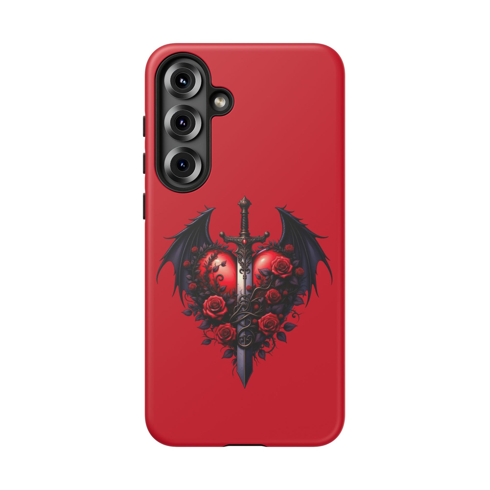 Tough Cases - Gothic Heart Phone Case, Edgy Accessories for Him, Unique Gifts for Her, Valentine's Day, Birthday, Artsy Phone Cover